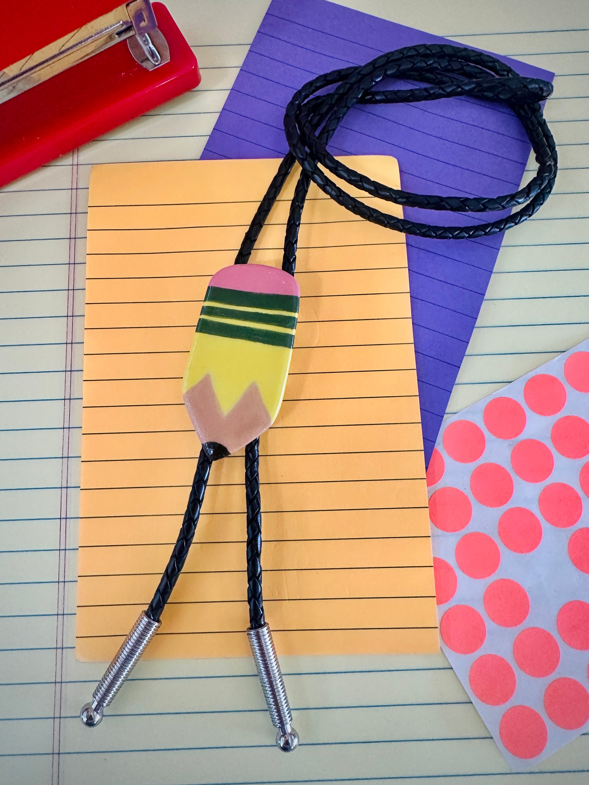 Pencil Ceramic Bolo Tie