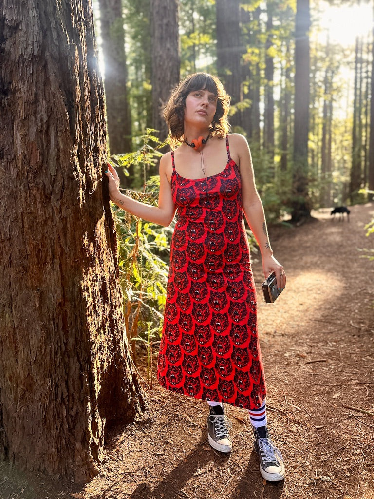 Spaghetti Slip Dress Wolverine