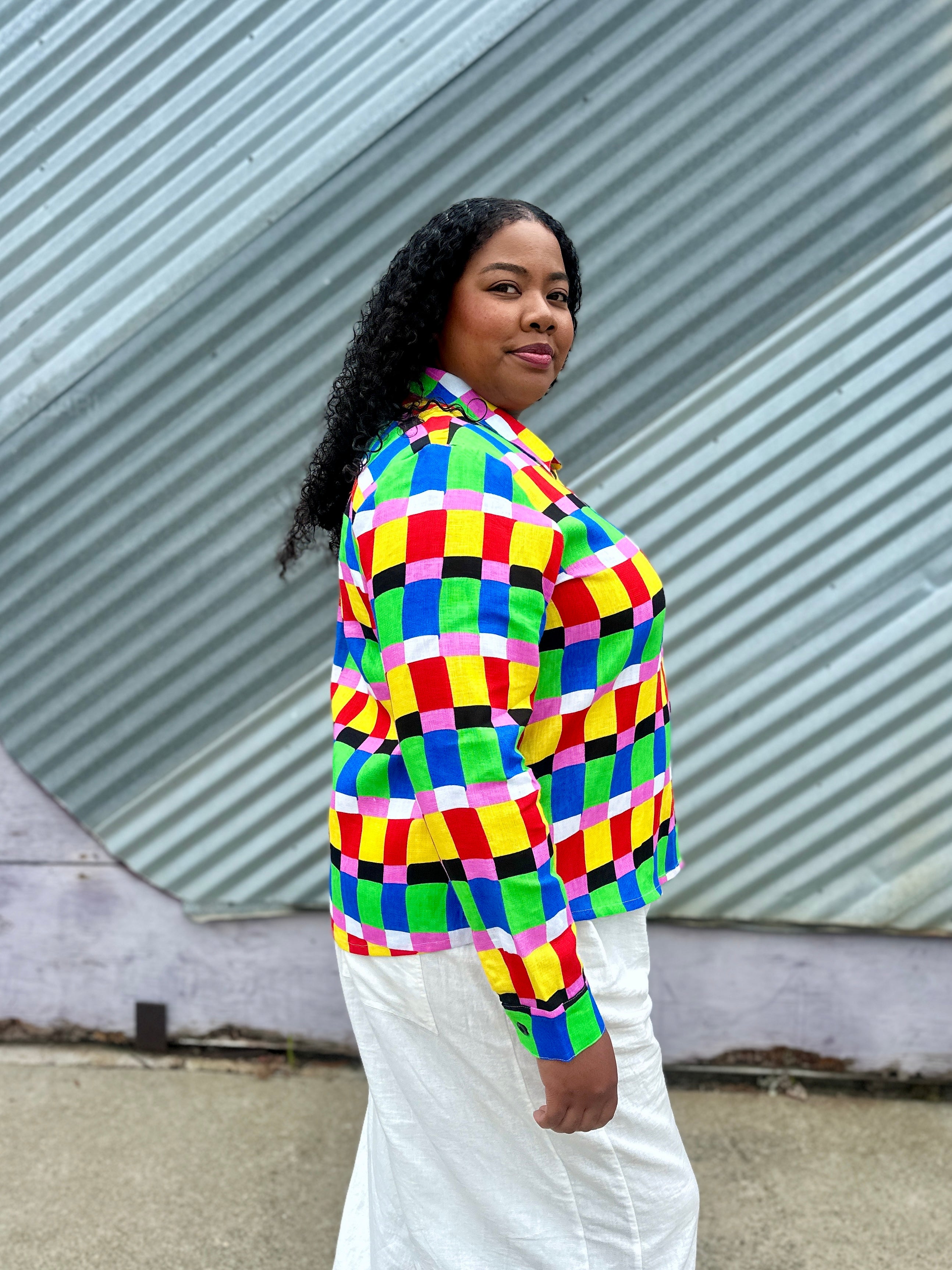 Classic Button Down Candy Weave