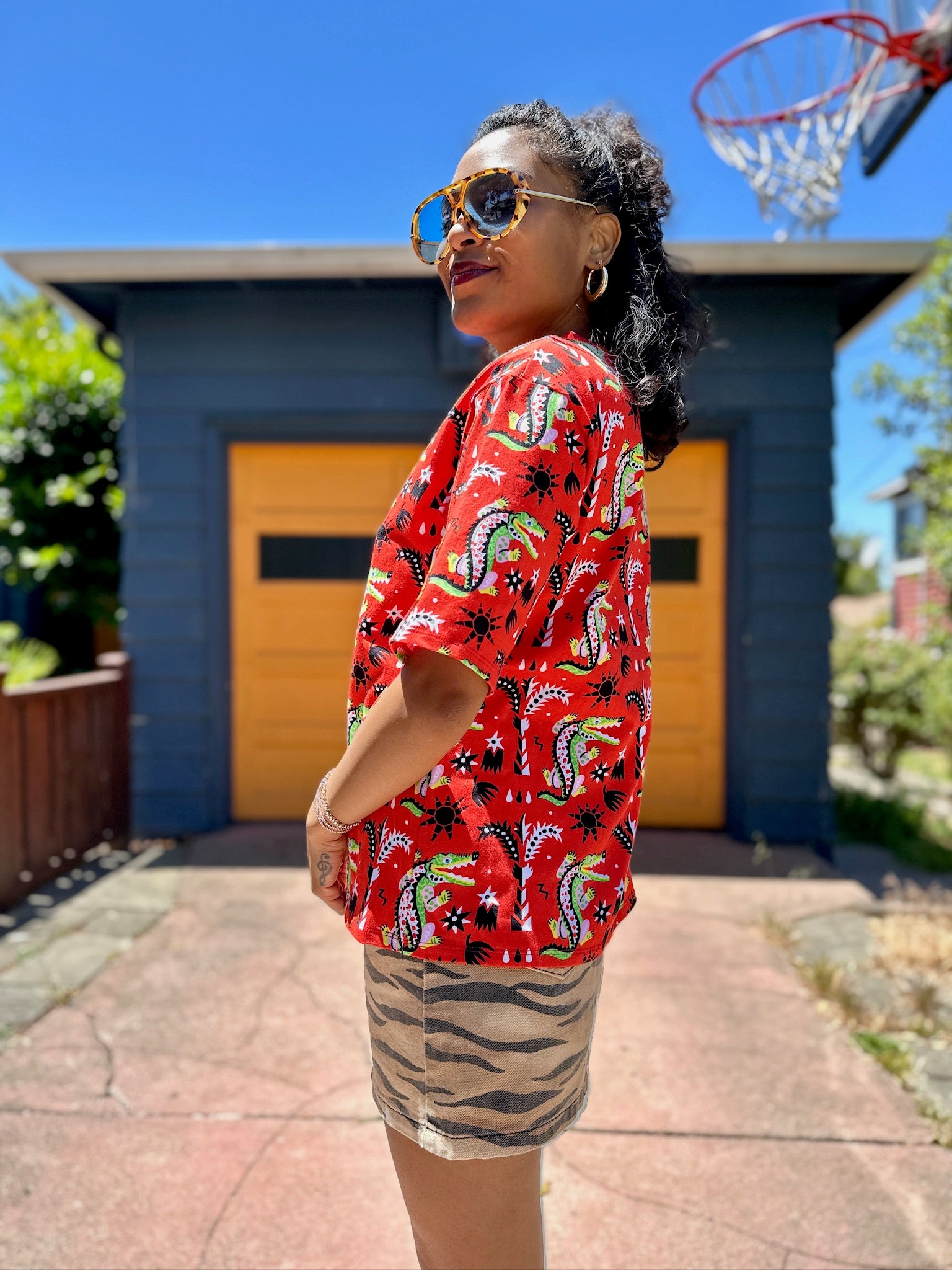 Oversized Tee Crocodilo