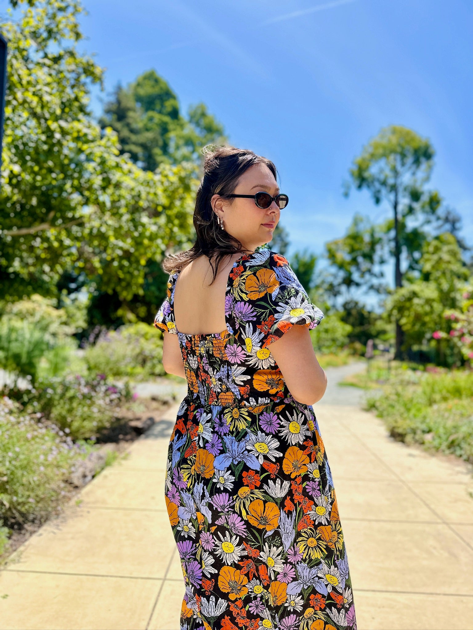 Linen Princess Dress Wildflowers