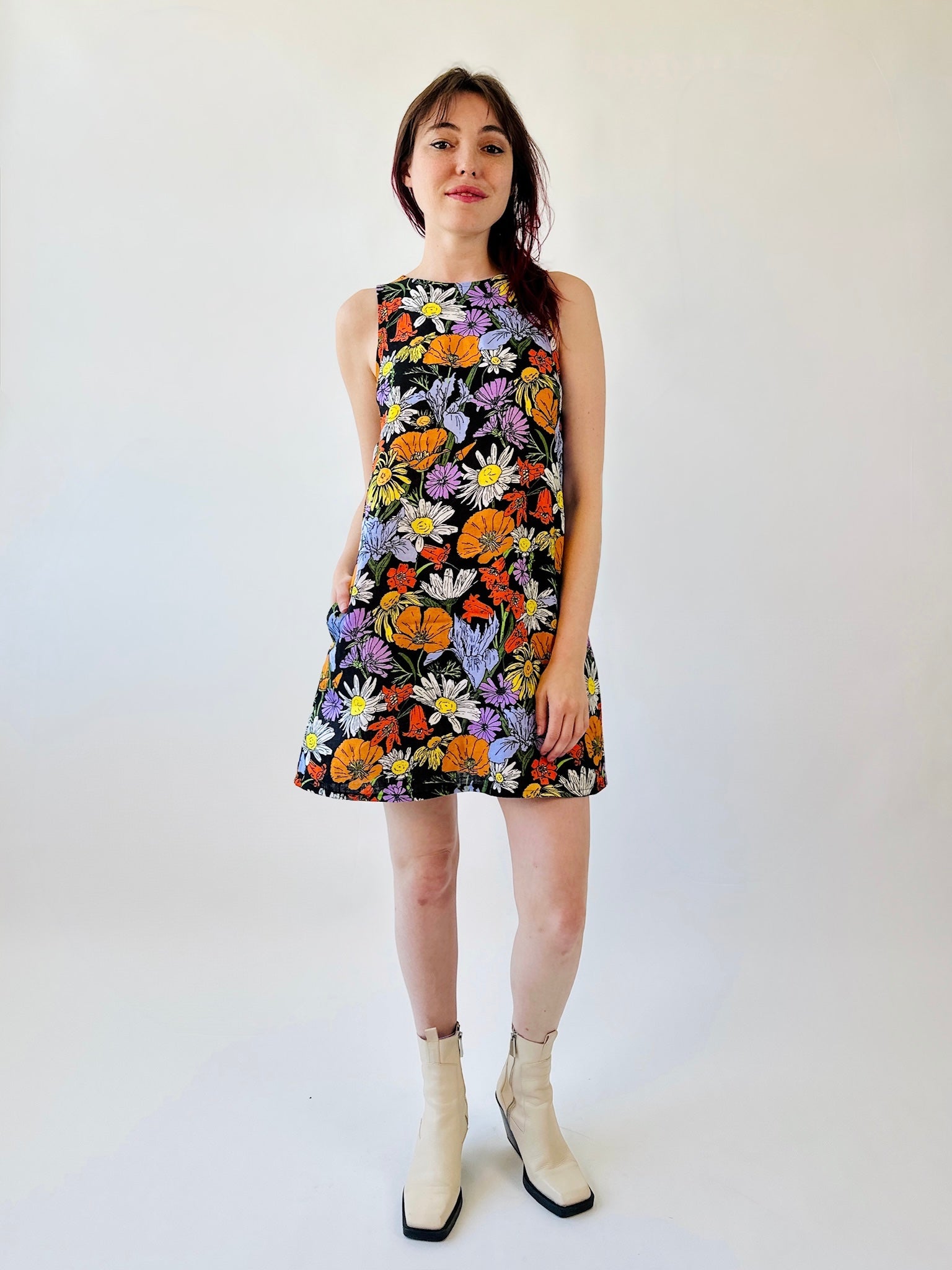 Linen Romy Dress Wildflowers