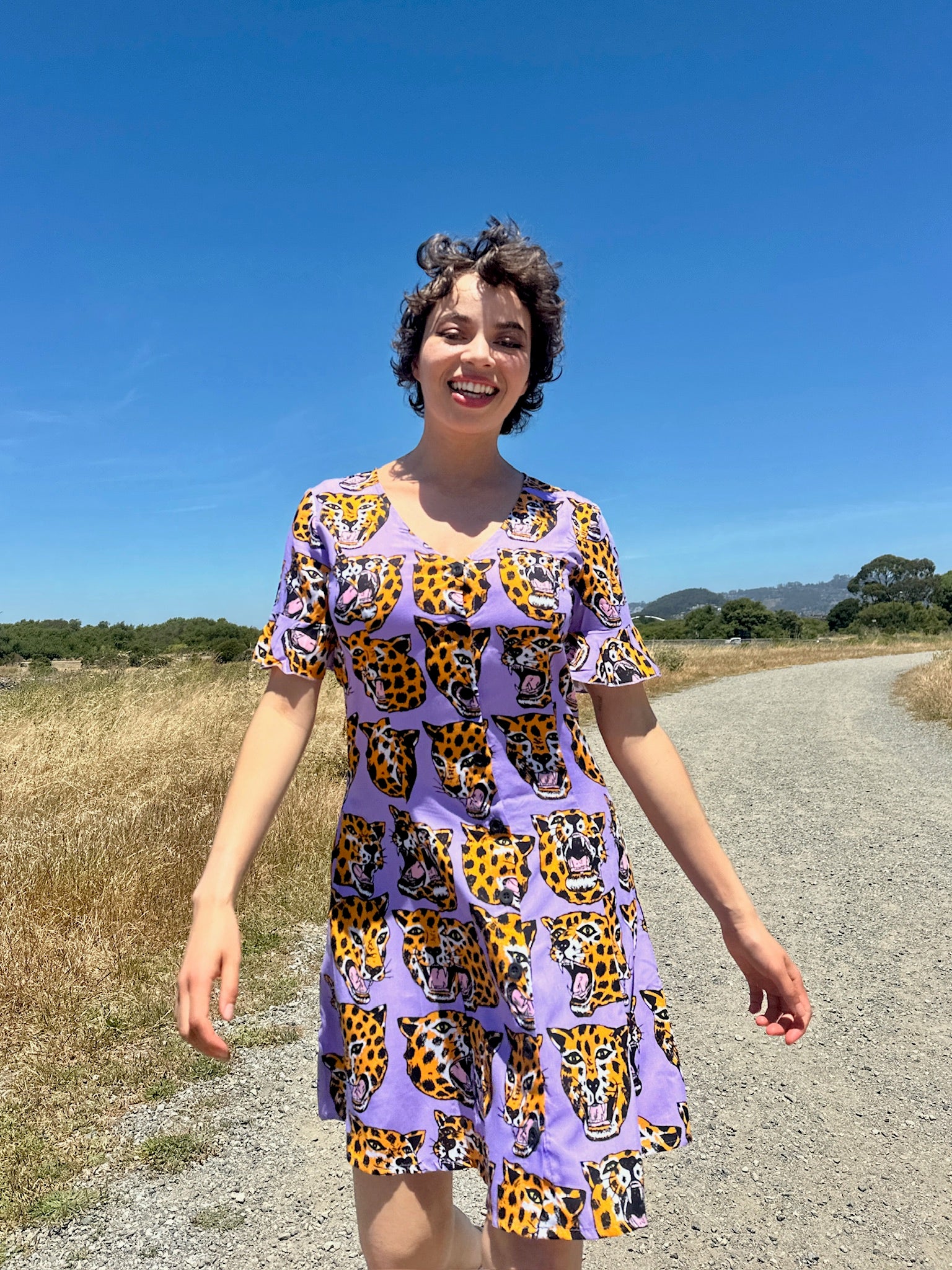 Winona Dress - Cheetah Head