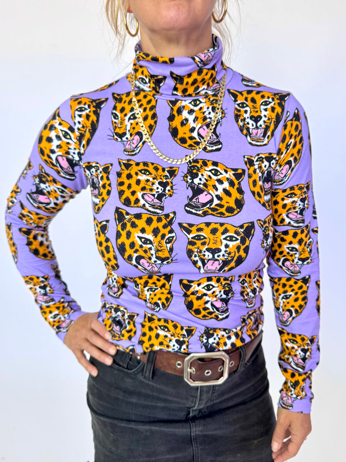 Turtleneck Cheetah Head