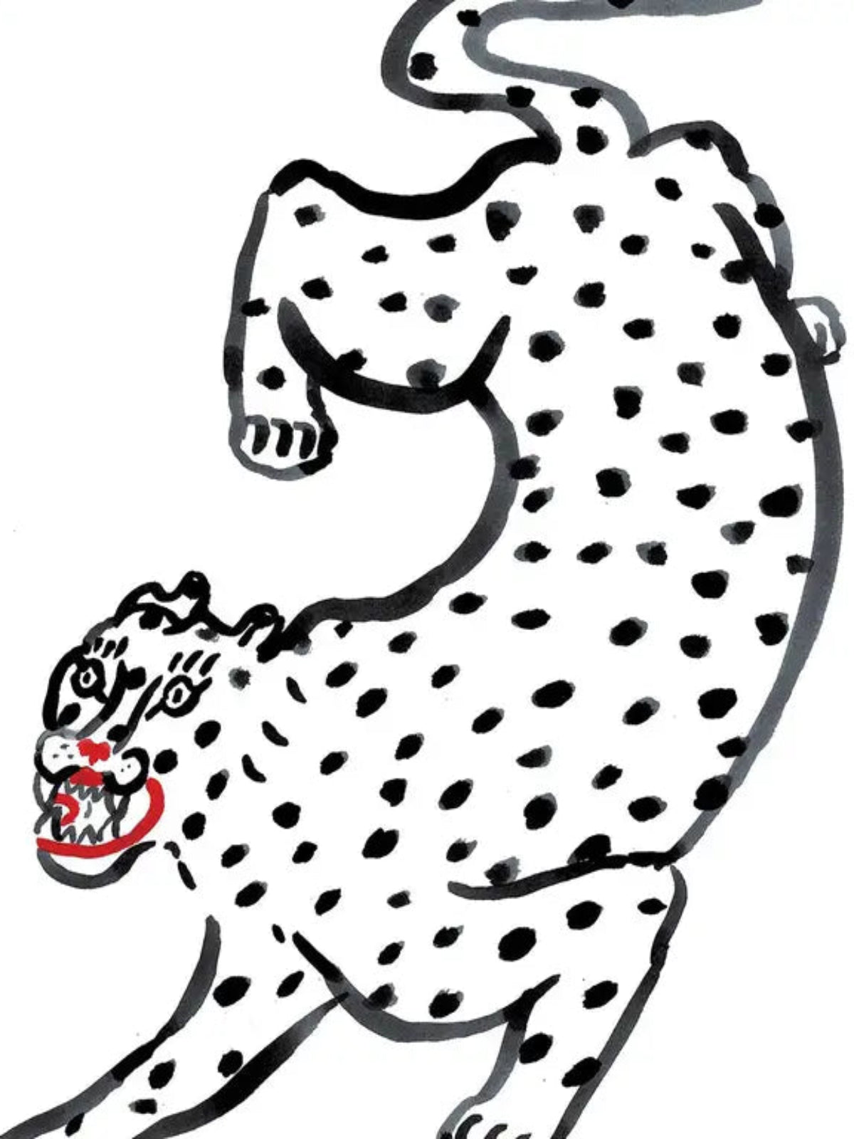 White Cheetah Big Cat Print