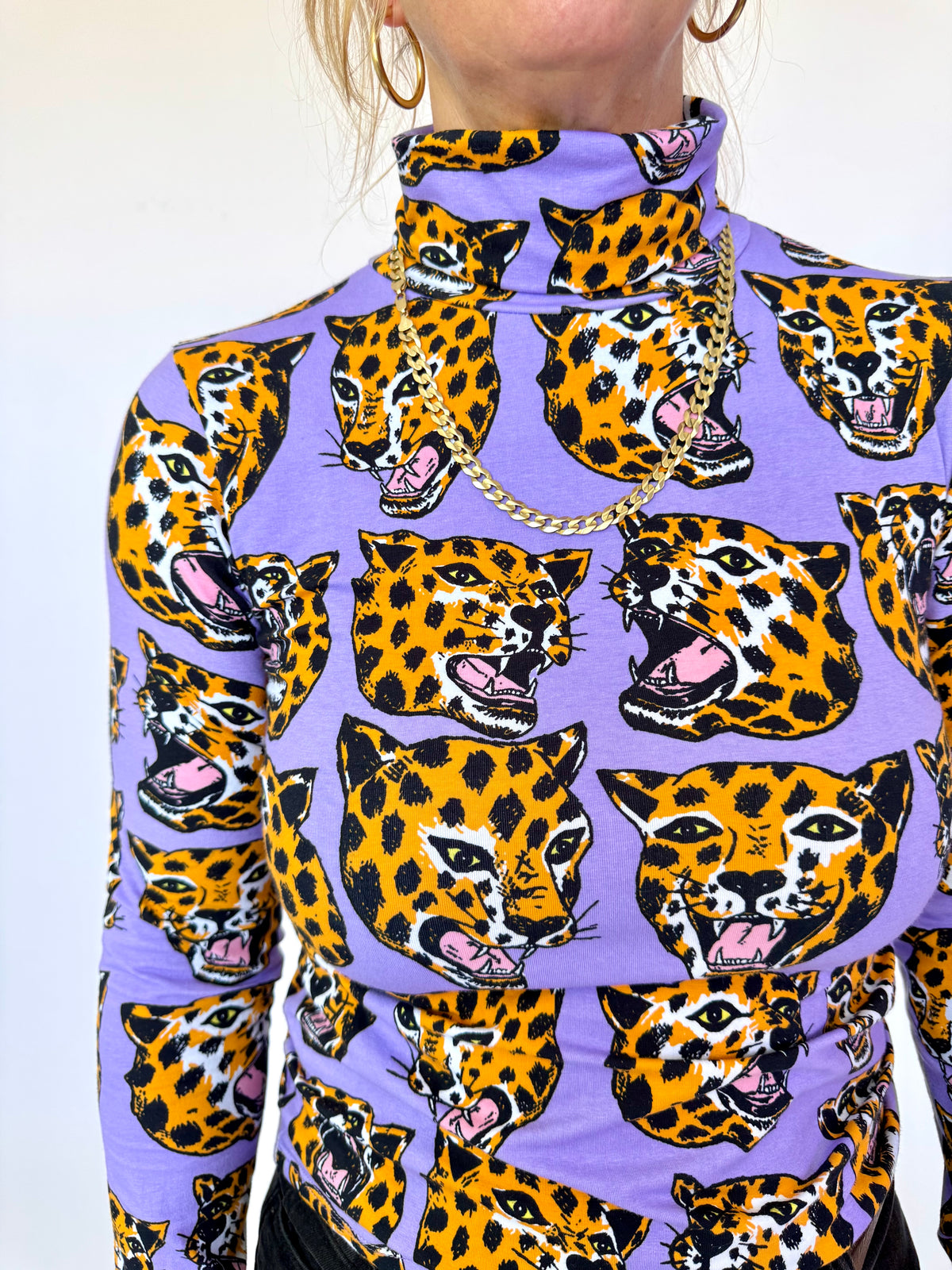 Turtleneck Cheetah Head
