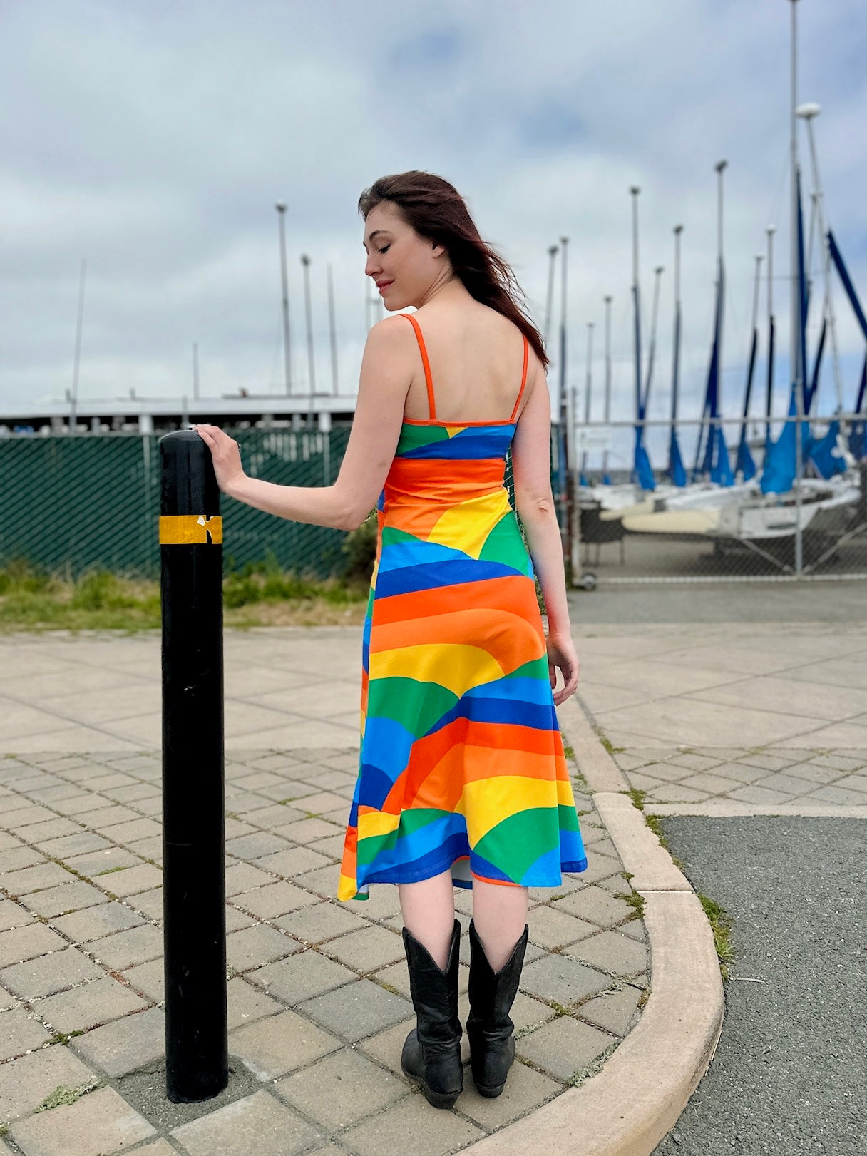 Spaghetti Slip Dress Sunset Valley 5X / Sunset Valley