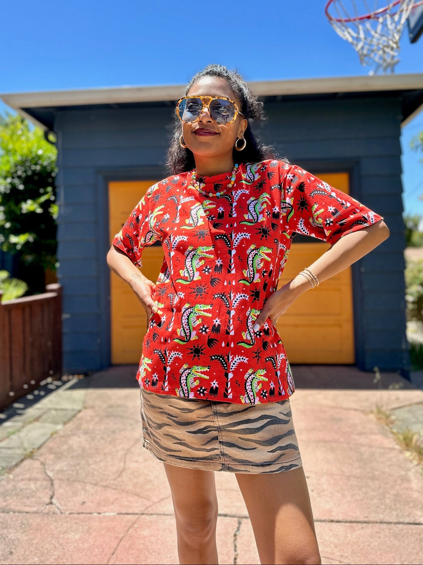 Oversized Tee Crocodilo