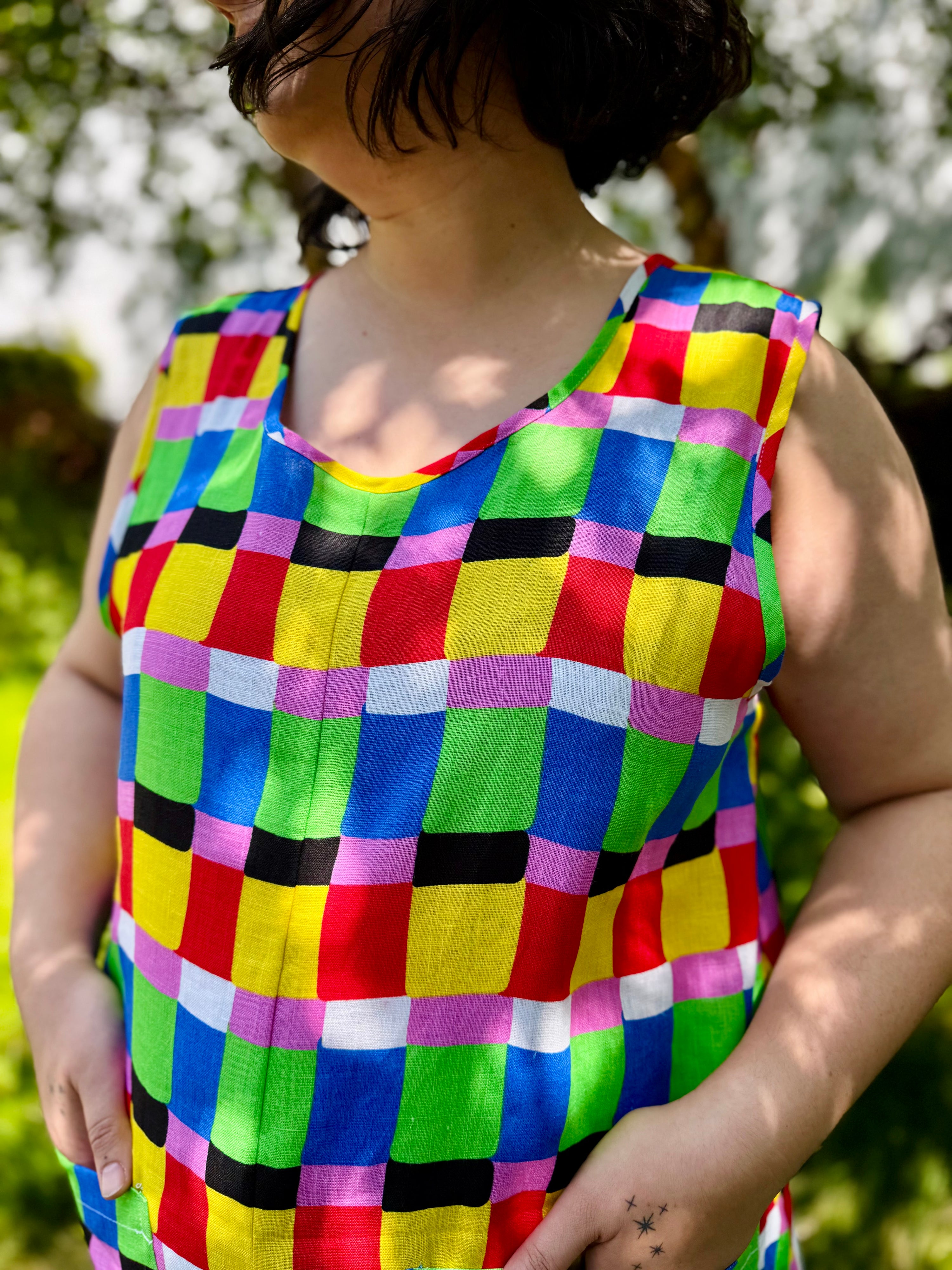 Linen Garden Suit Candy Weave