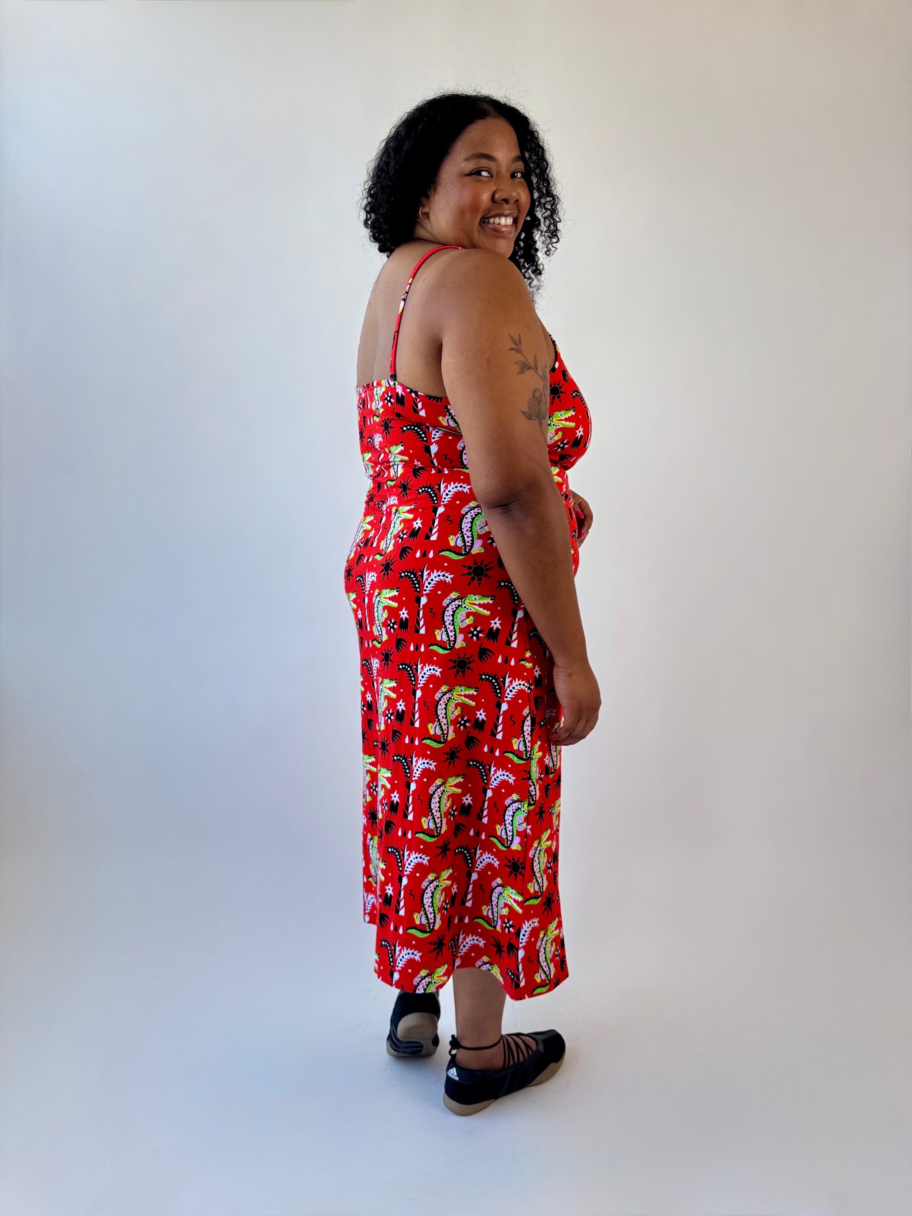 Spaghetti Slip Dress Crocodilo