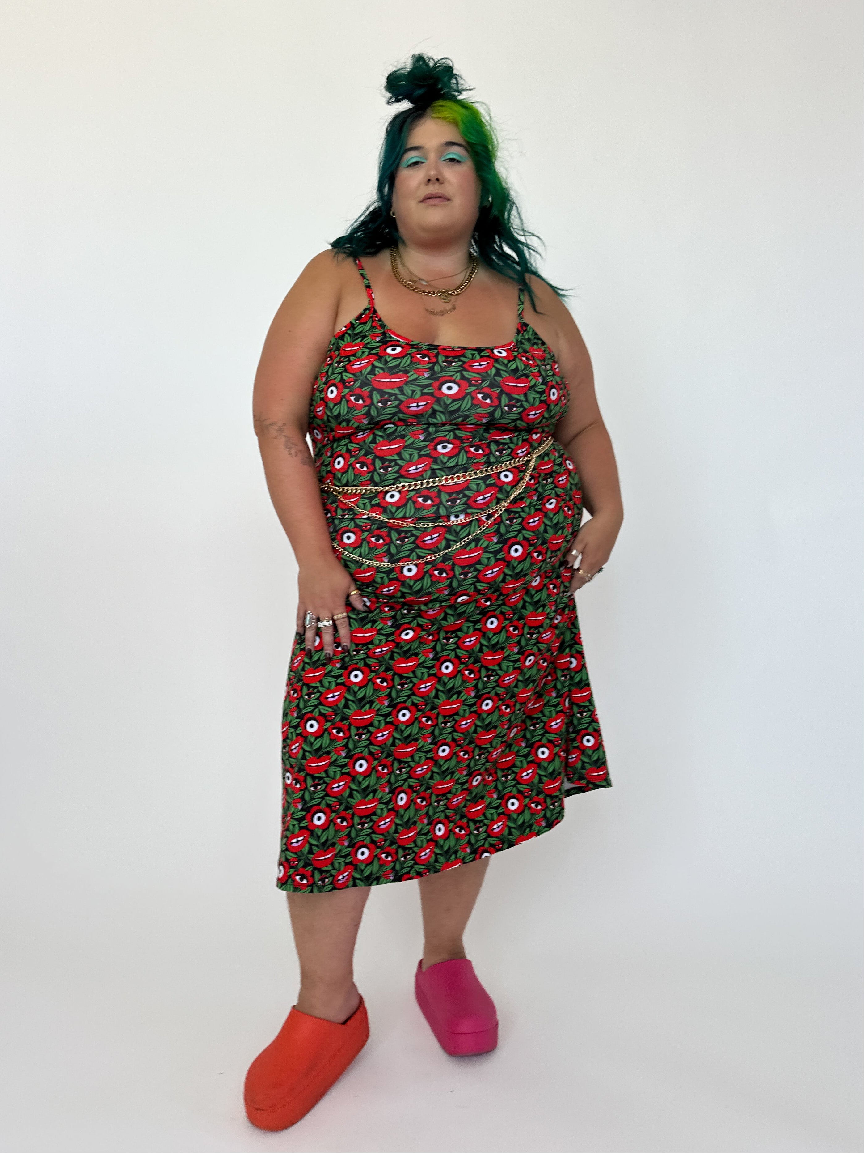 Spaghetti Slip Dress Poison Ivy