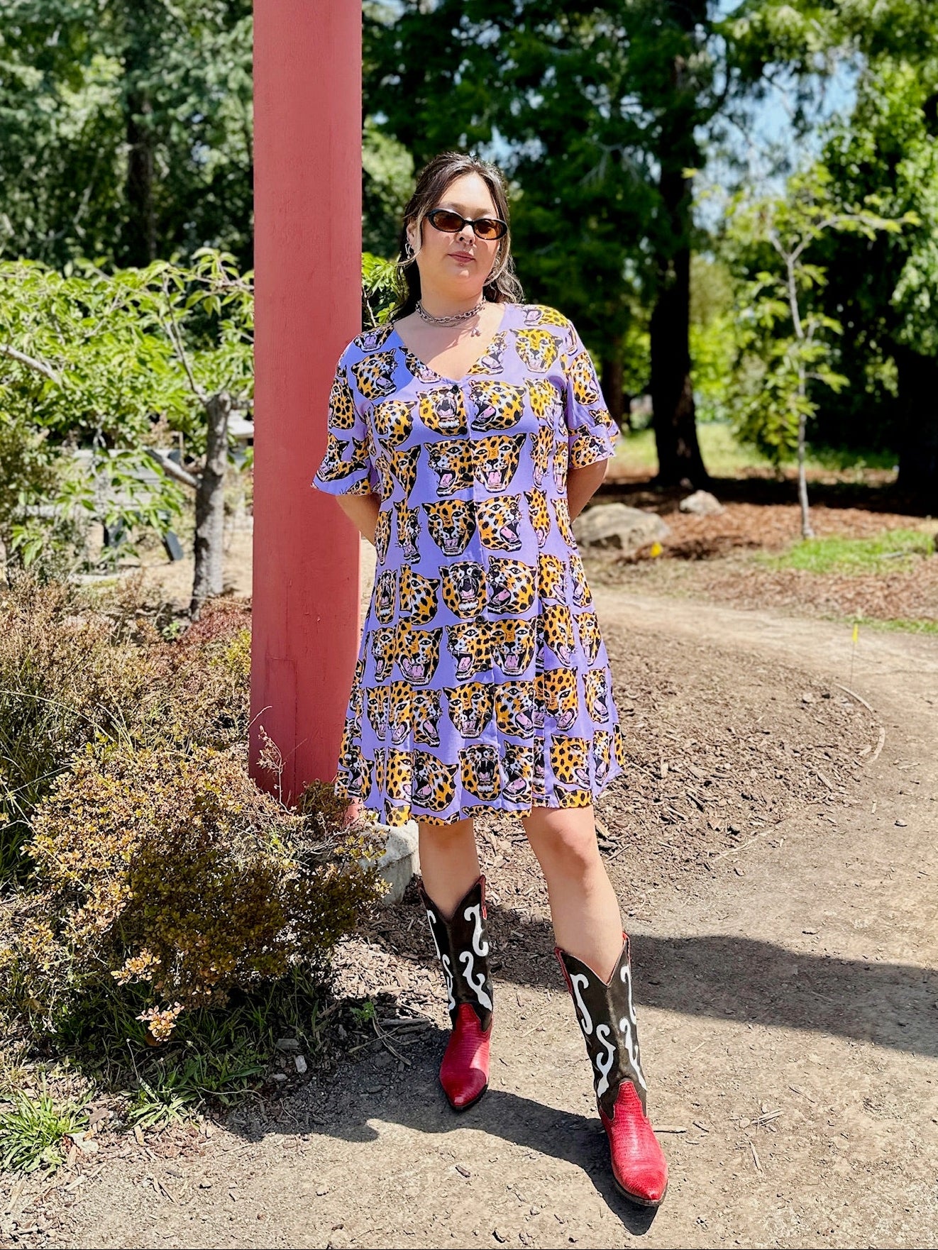 Winona Dress - Cheetah Head