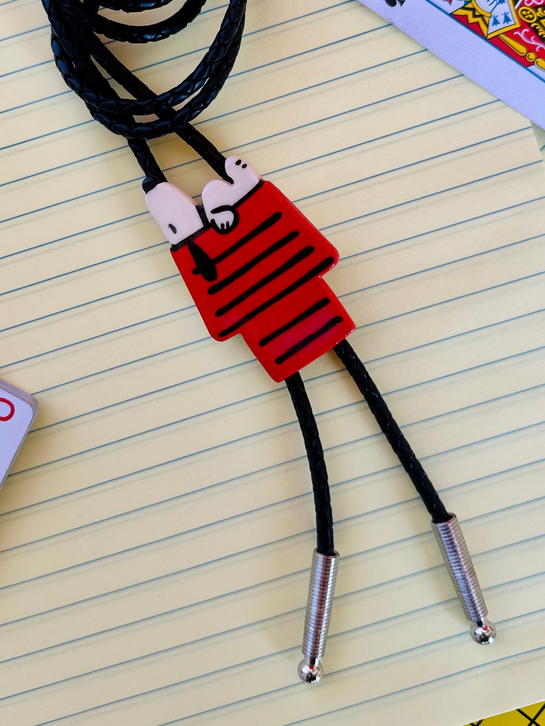 Doghouse Snoopy Ceramic Bolo Tie