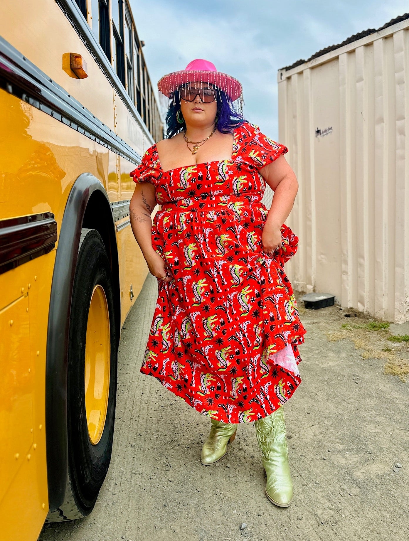Linen Princess Dress Crocodilo