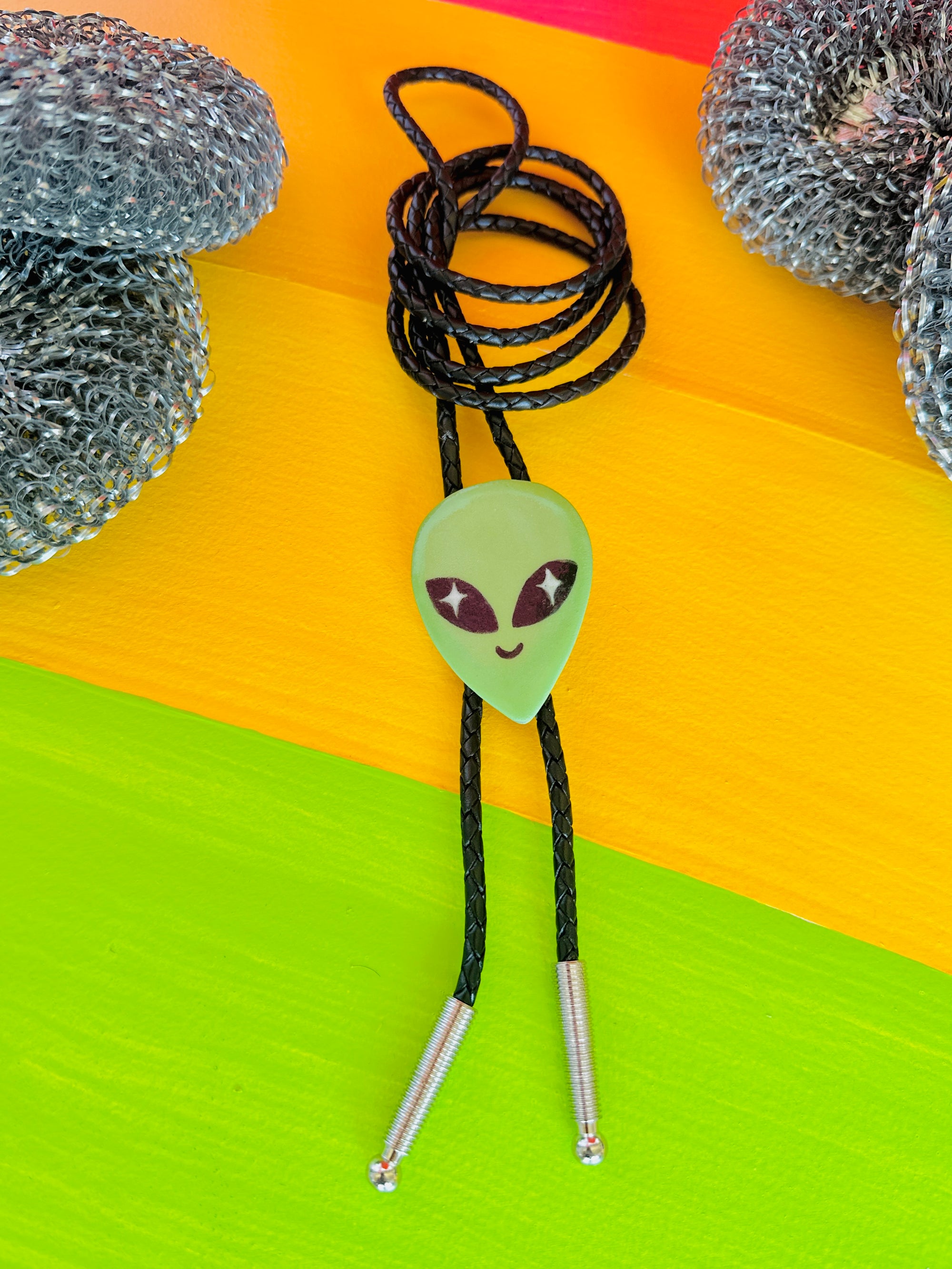 Alien Head Ceramic Bolo Tie
