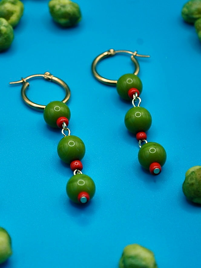 MackBecks Olive Trio Earrings