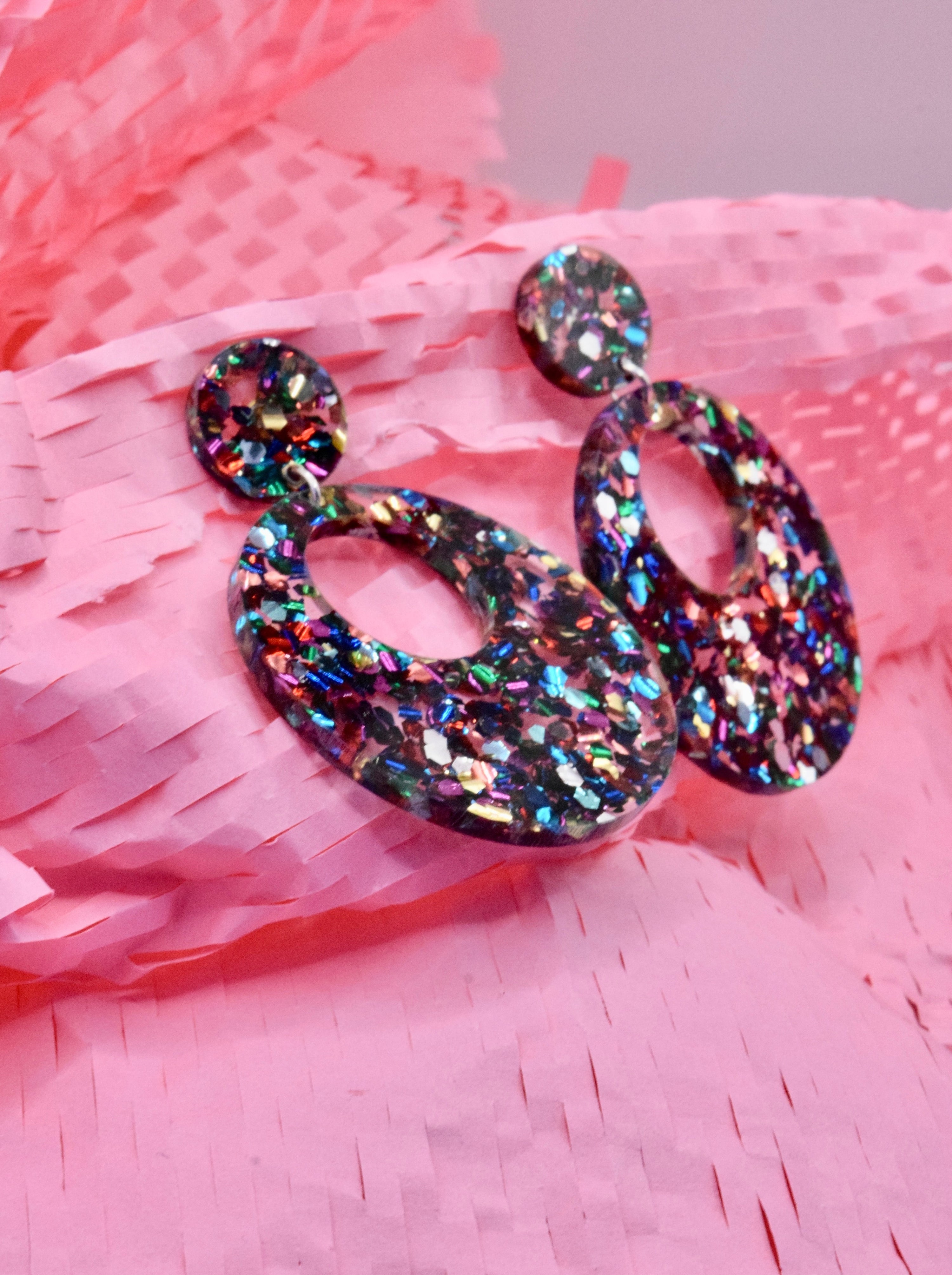 Eclipse Earrings - Chunky Multicolor