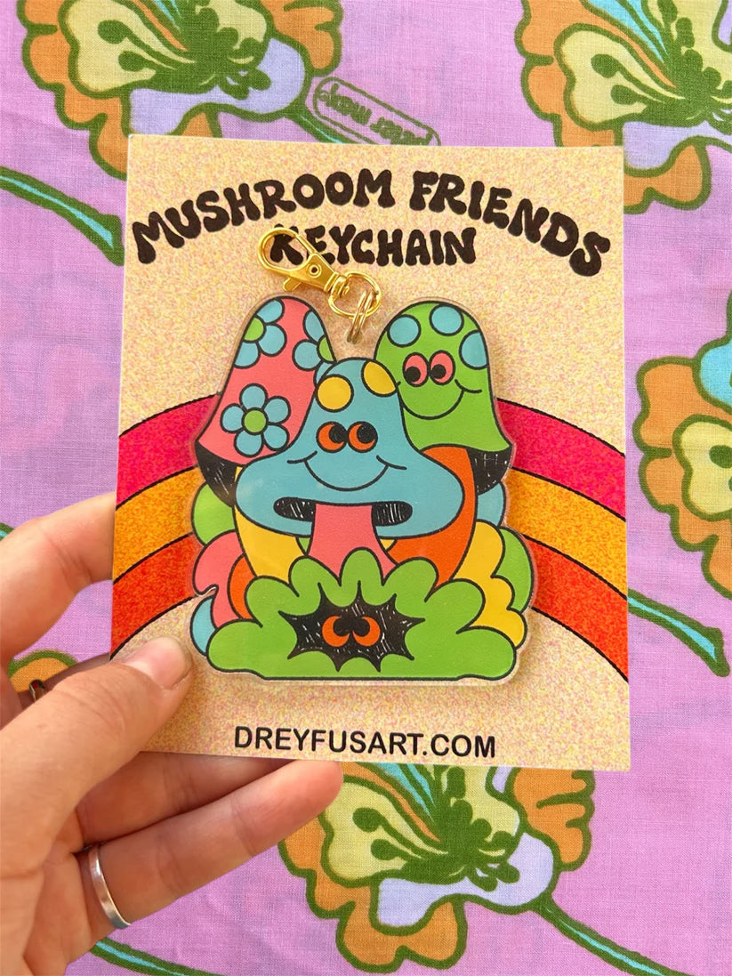 Mushroom Friends Keychain