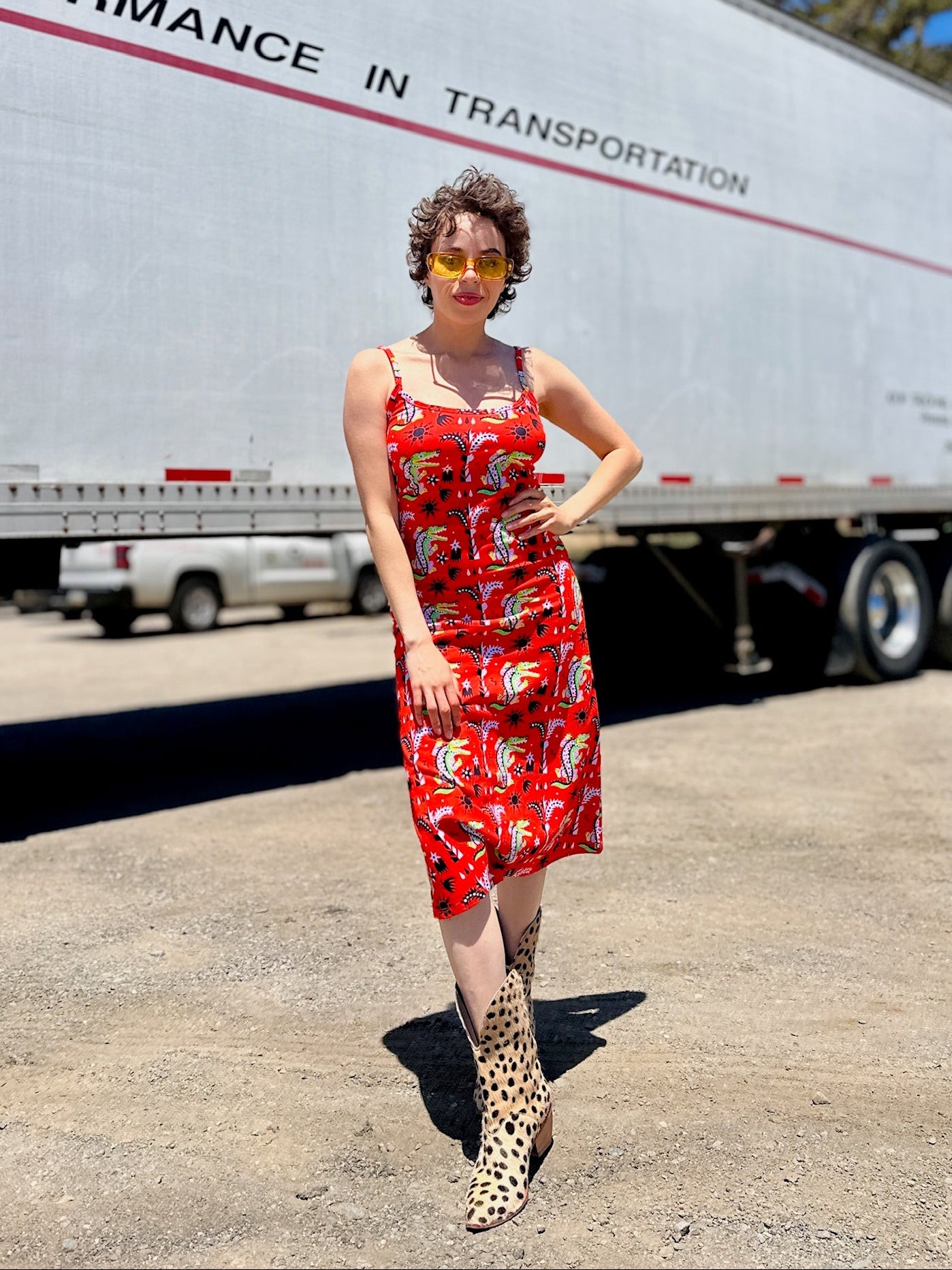 Spaghetti Slip Dress Crocodilo