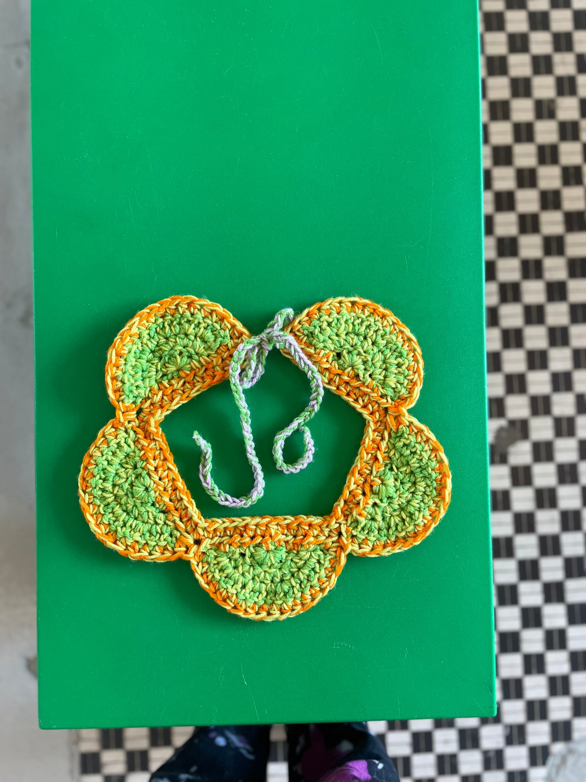 Bev Made Flower Petal Collar Lemon Lime