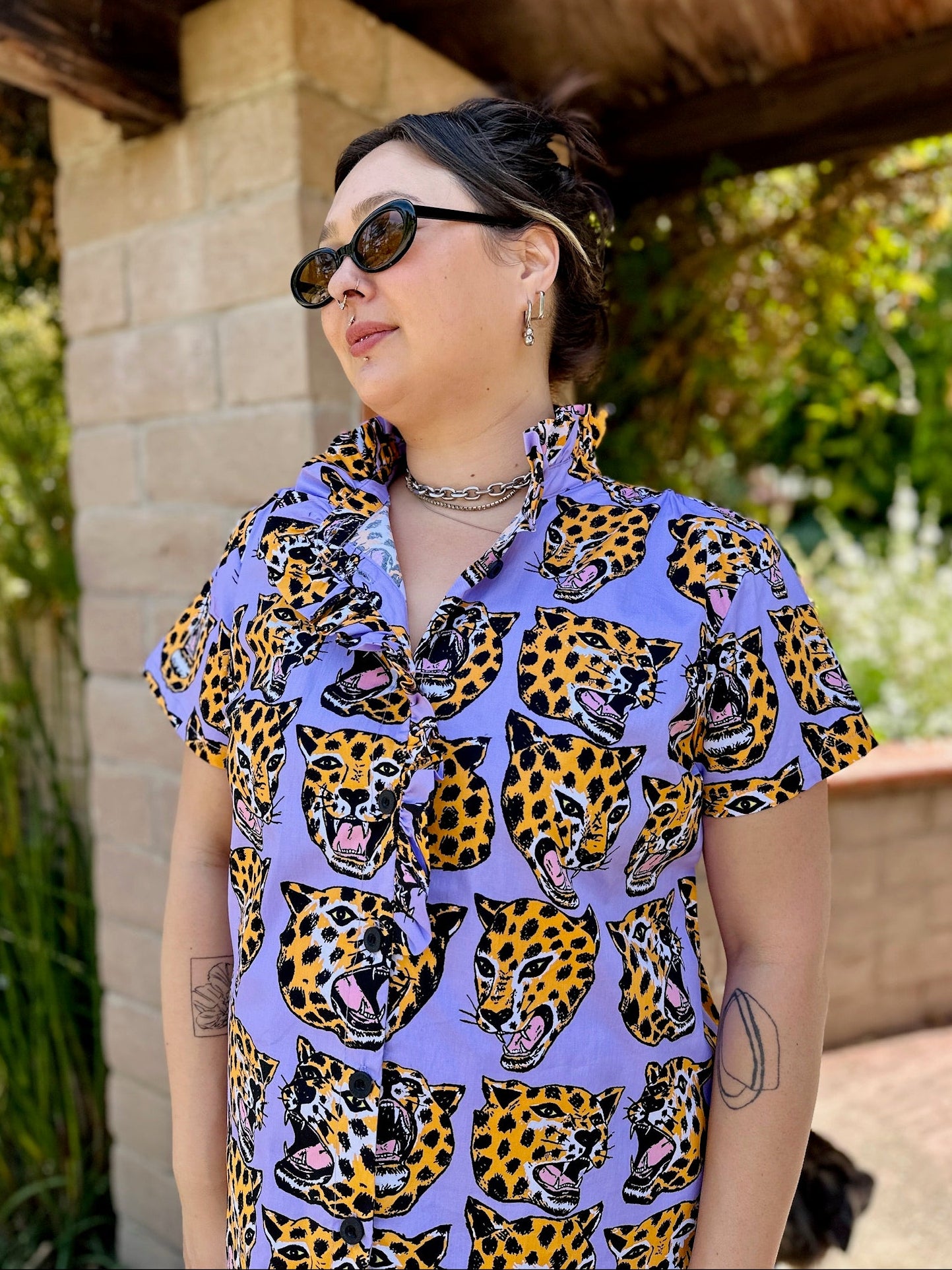 Francesca Top Cheetah Head