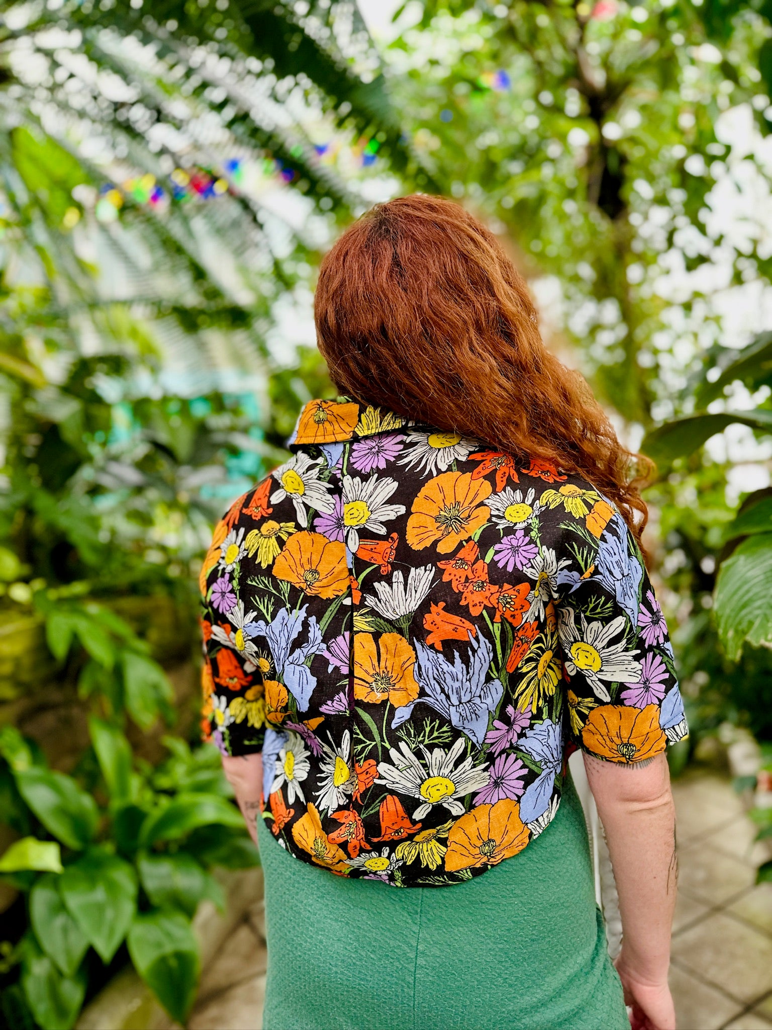 Linen Olivia Top Wildflowers