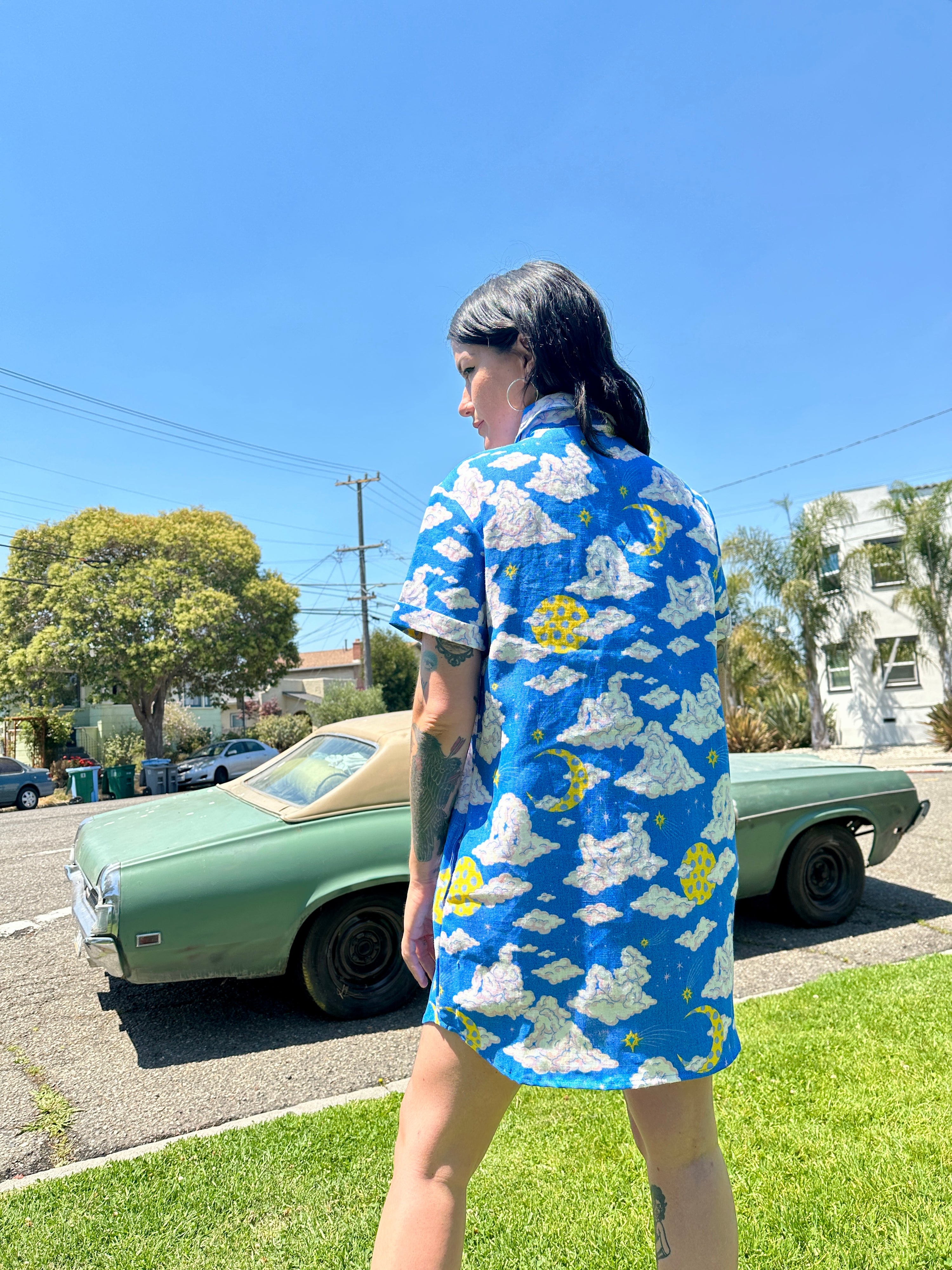 Linen Shirt Dress Cloud People