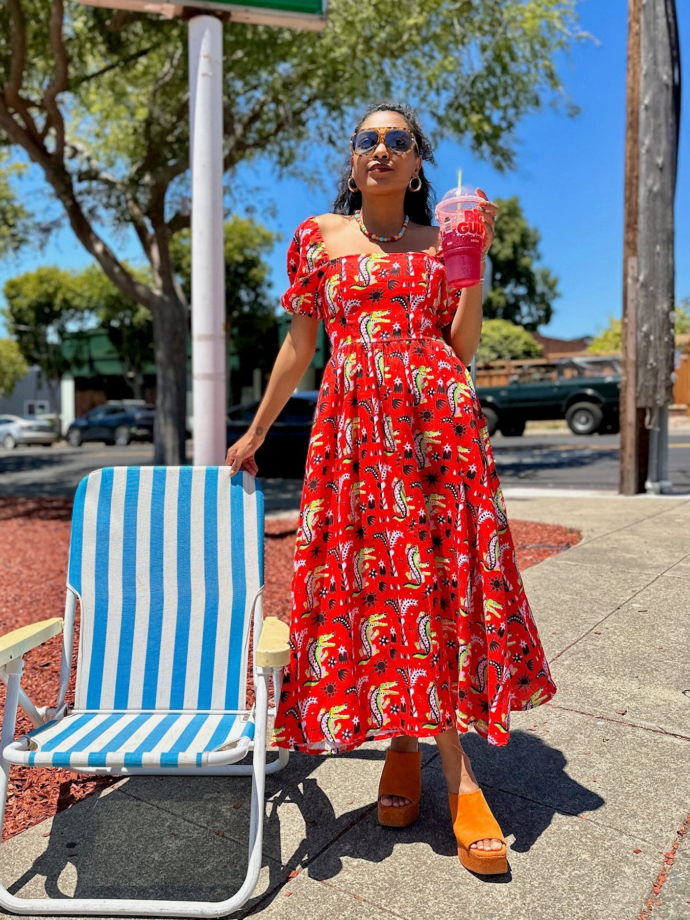 Linen Princess Dress Crocodilo