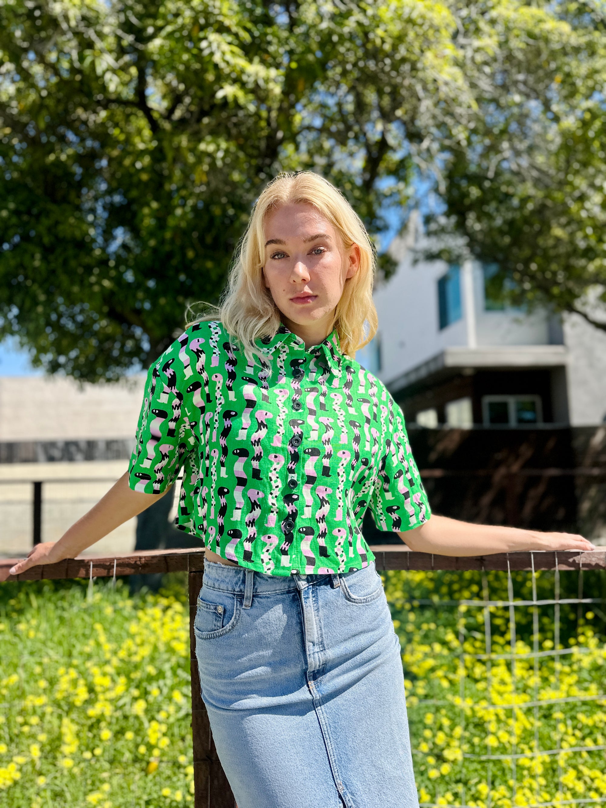 Linen Olivia Top Sssnakes