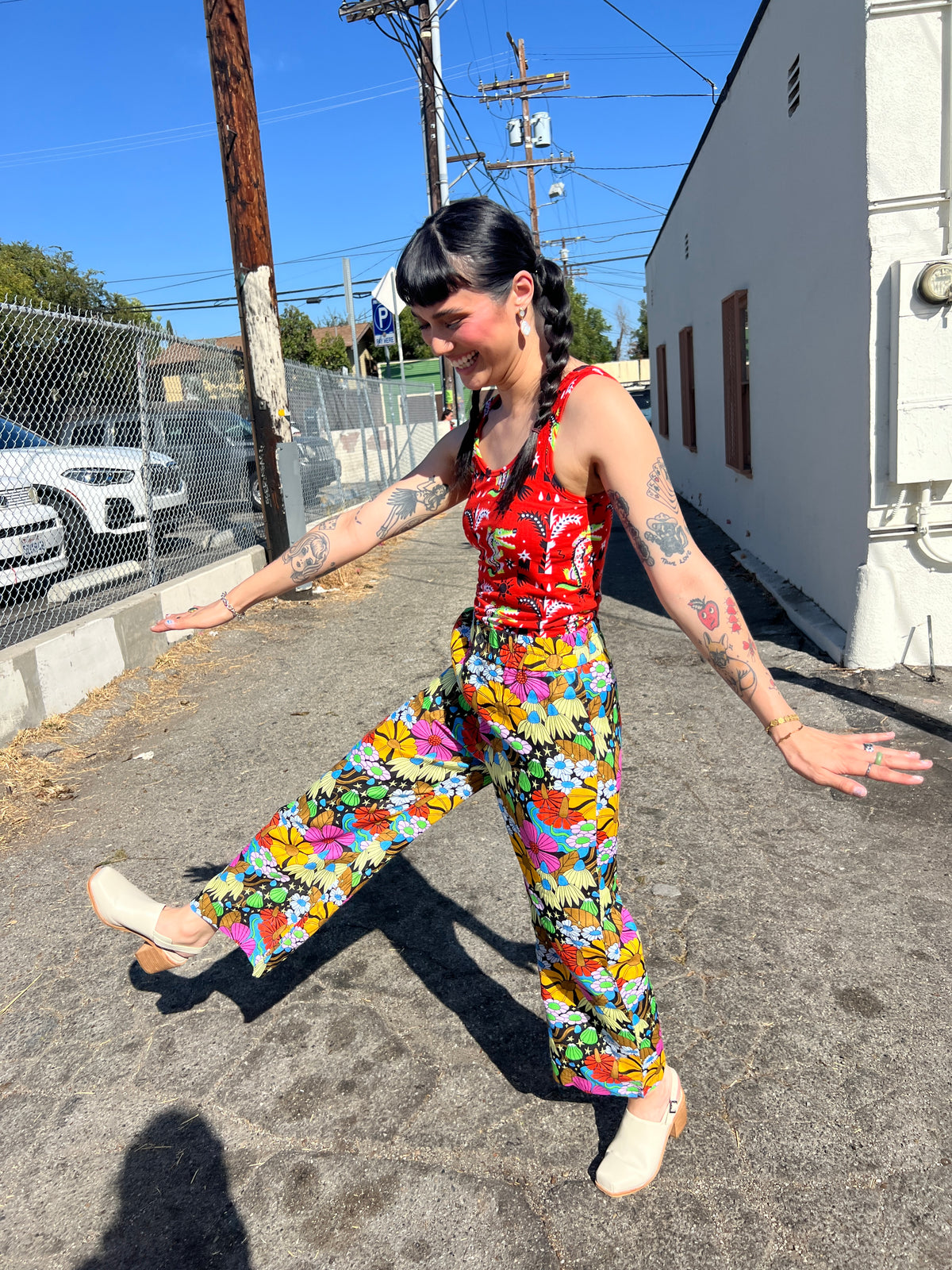 Linen Catalina Pant Cosmic Floral