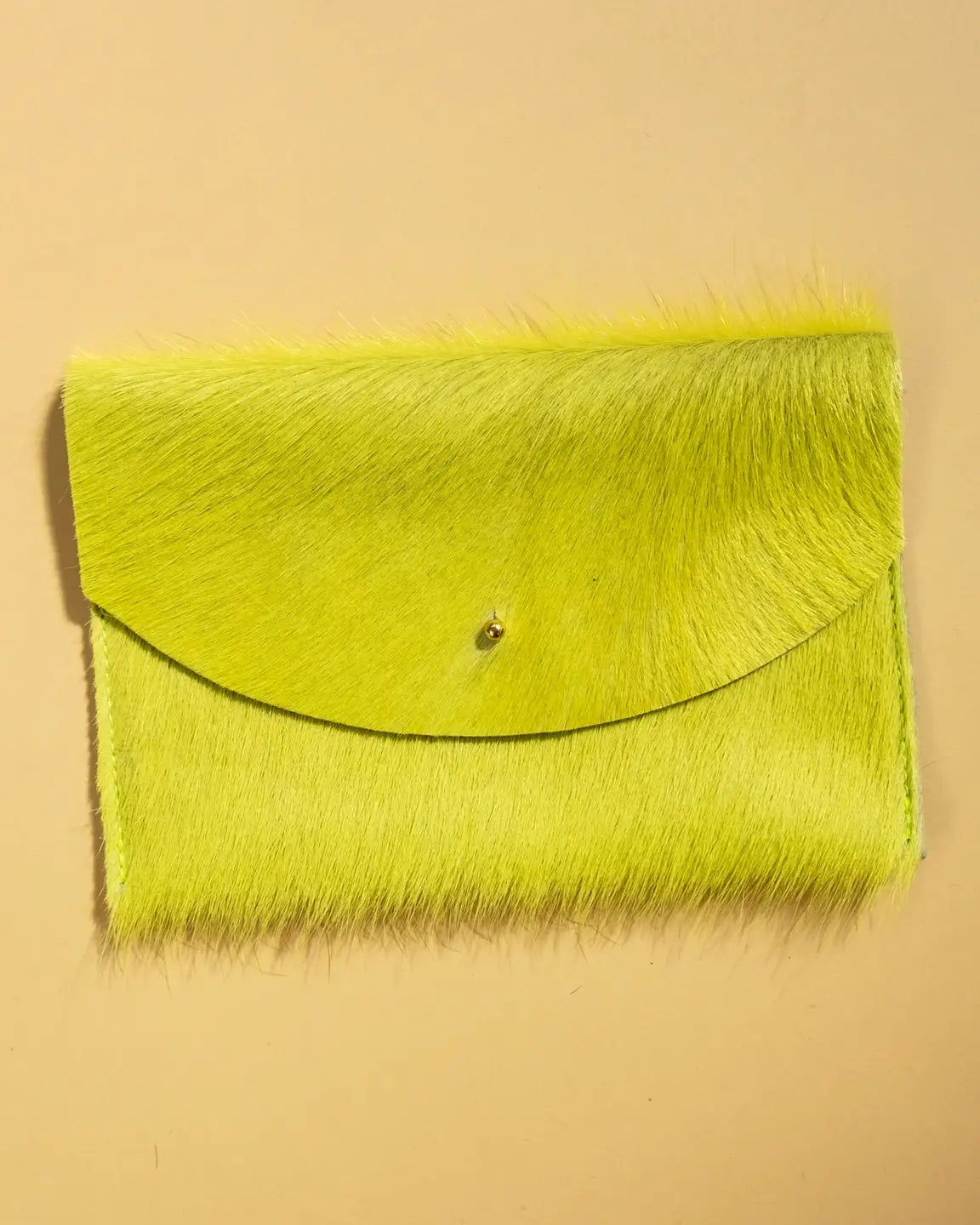 PRIMECUT Envelope Pouch - Chartreuse Hair On Hide