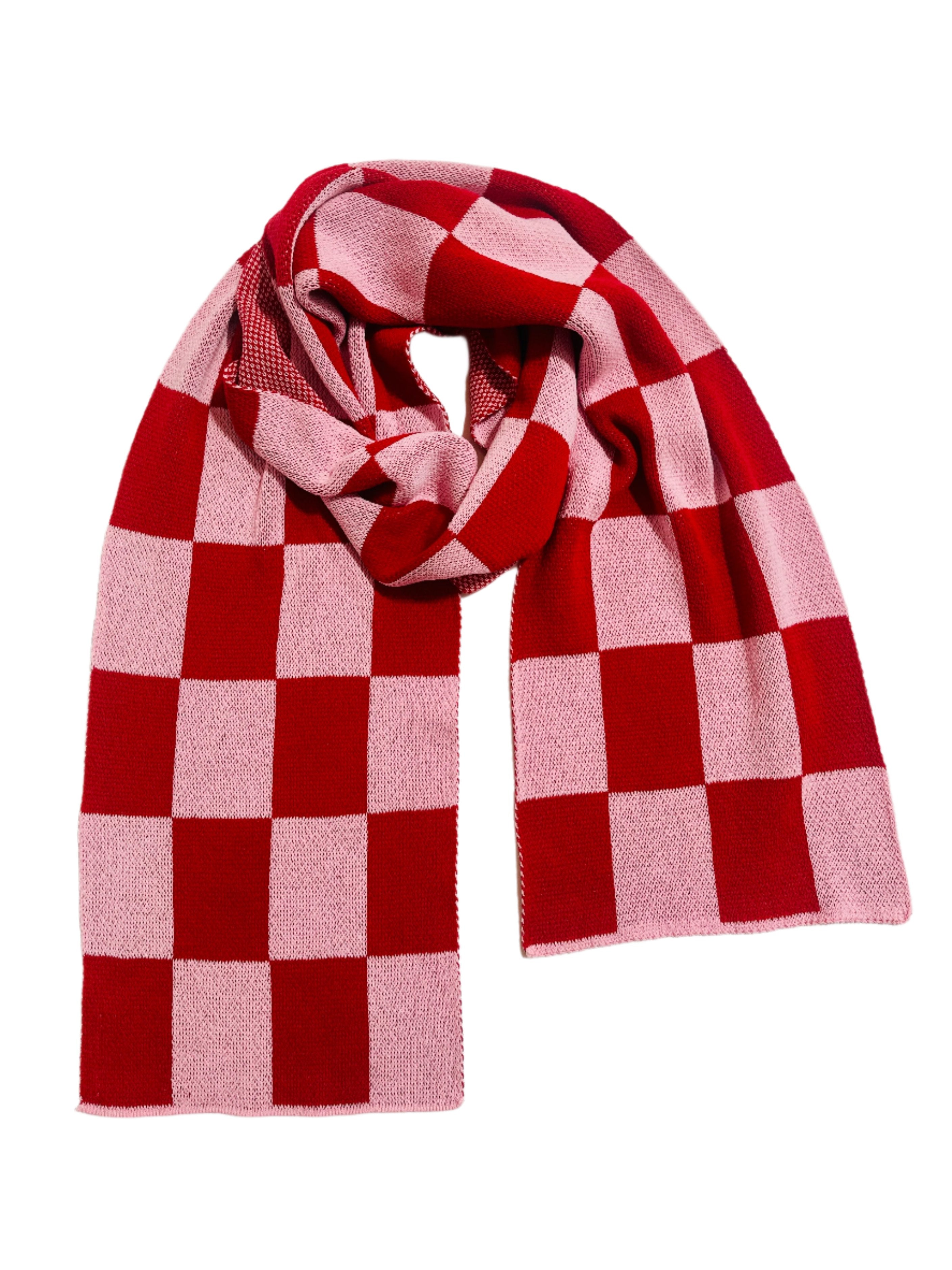 Knit Scarf Checkers