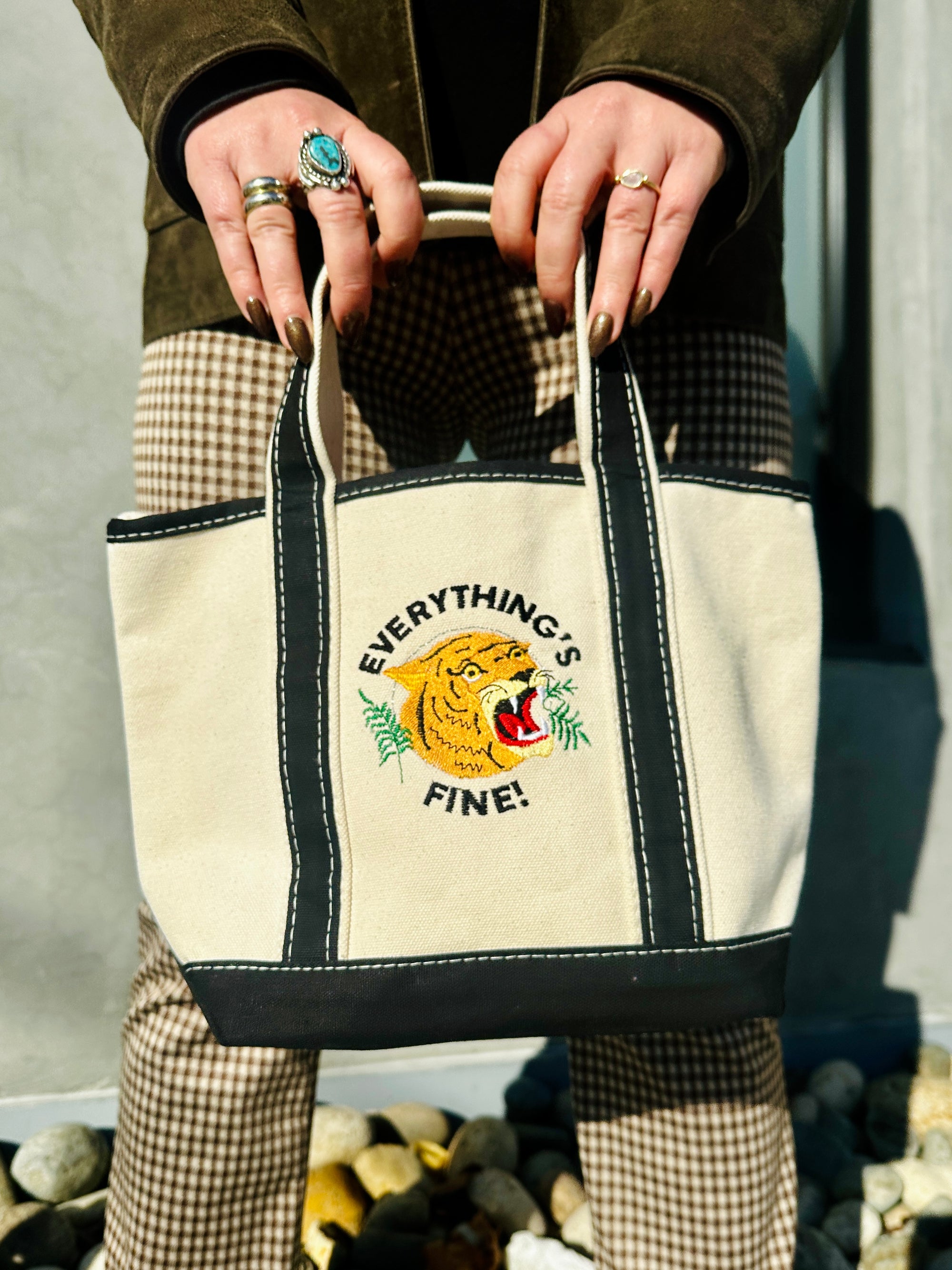 Everything's Fine! Mini Canvas Tote