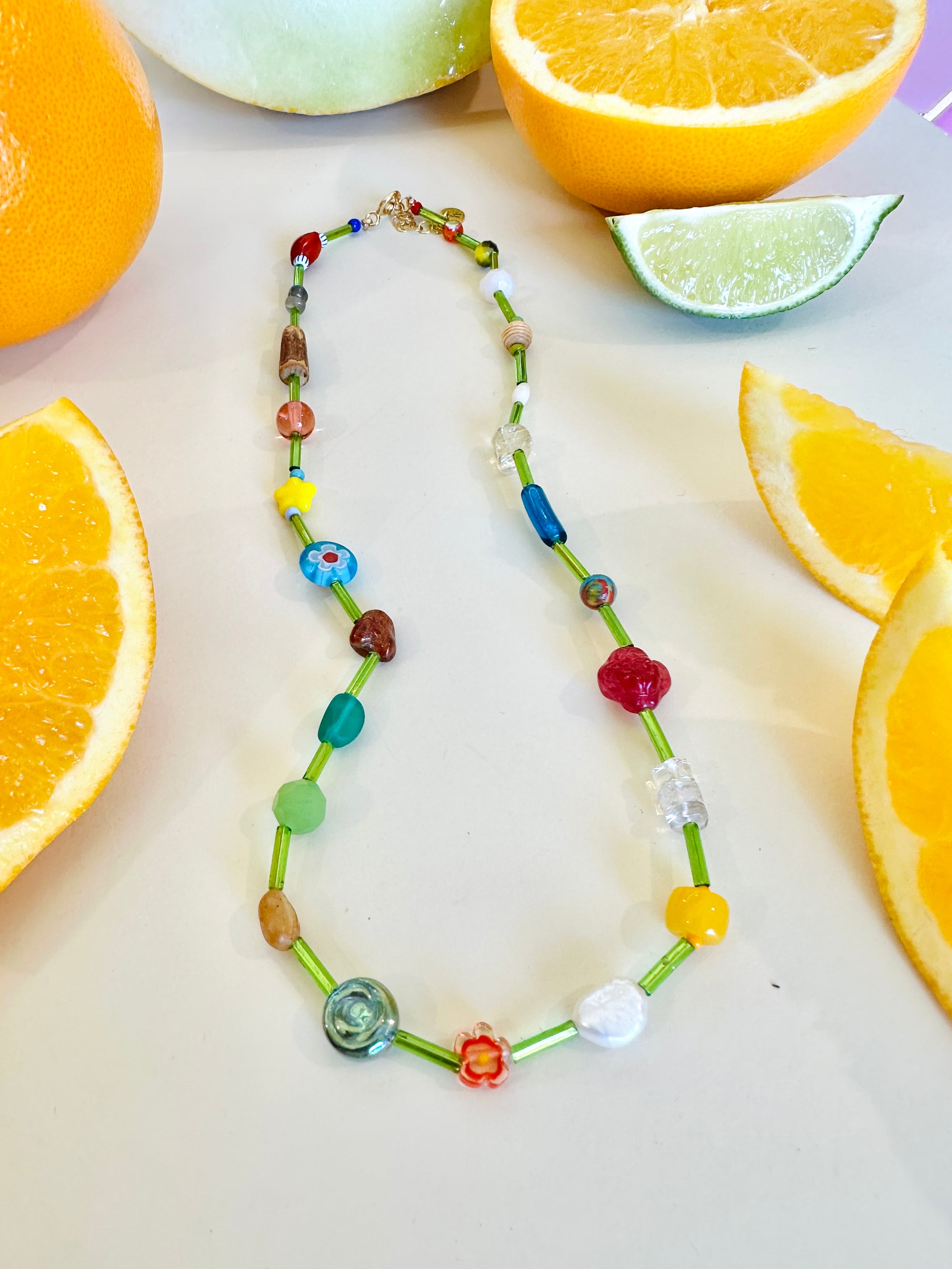Jambalaya Necklace - Electric Green