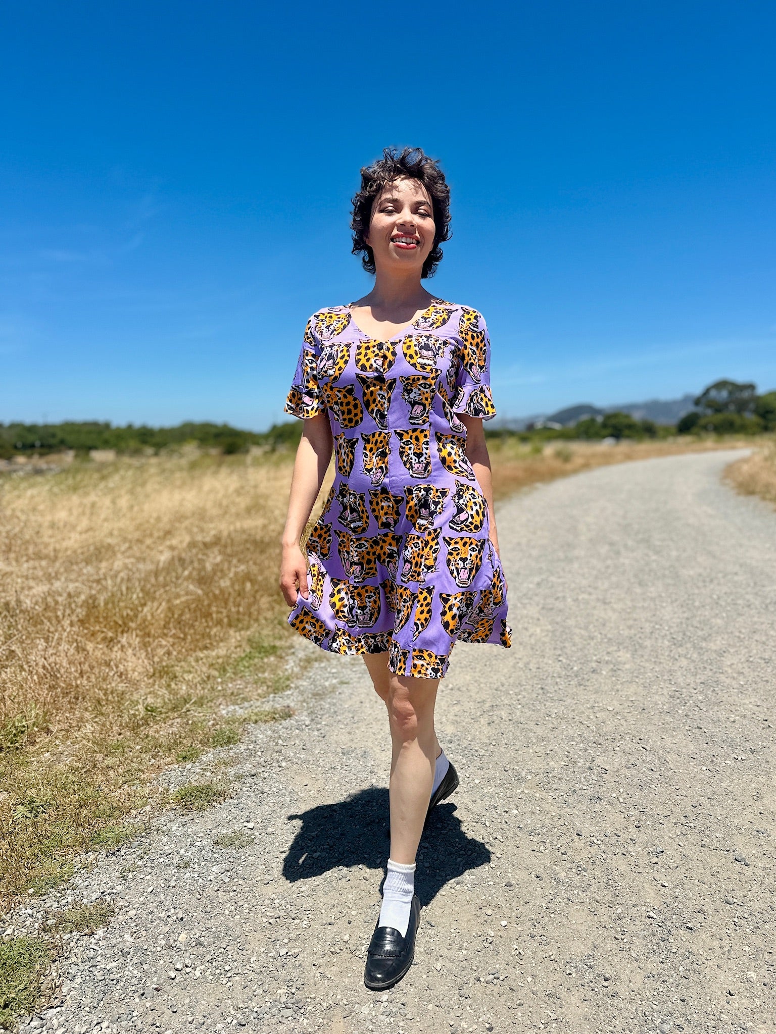 Winona Dress - Cheetah Head