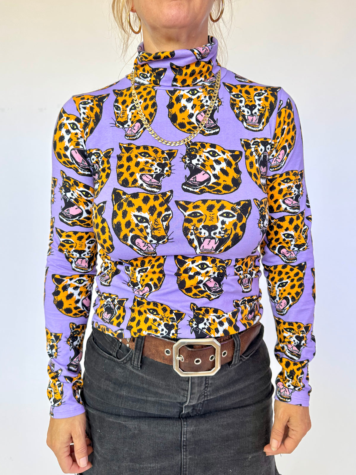 Turtleneck Cheetah Head