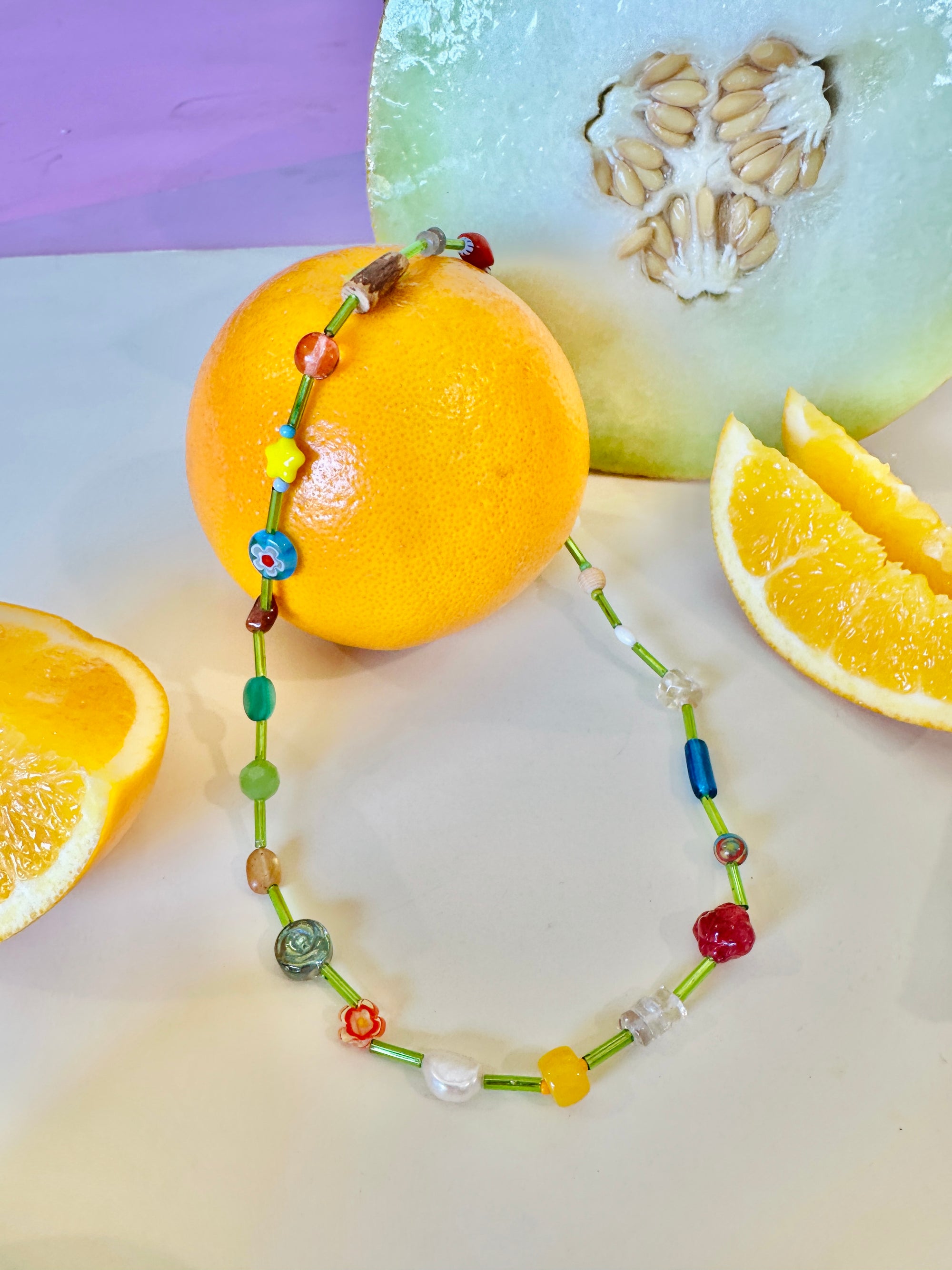 Jambalaya Necklace - Electric Green