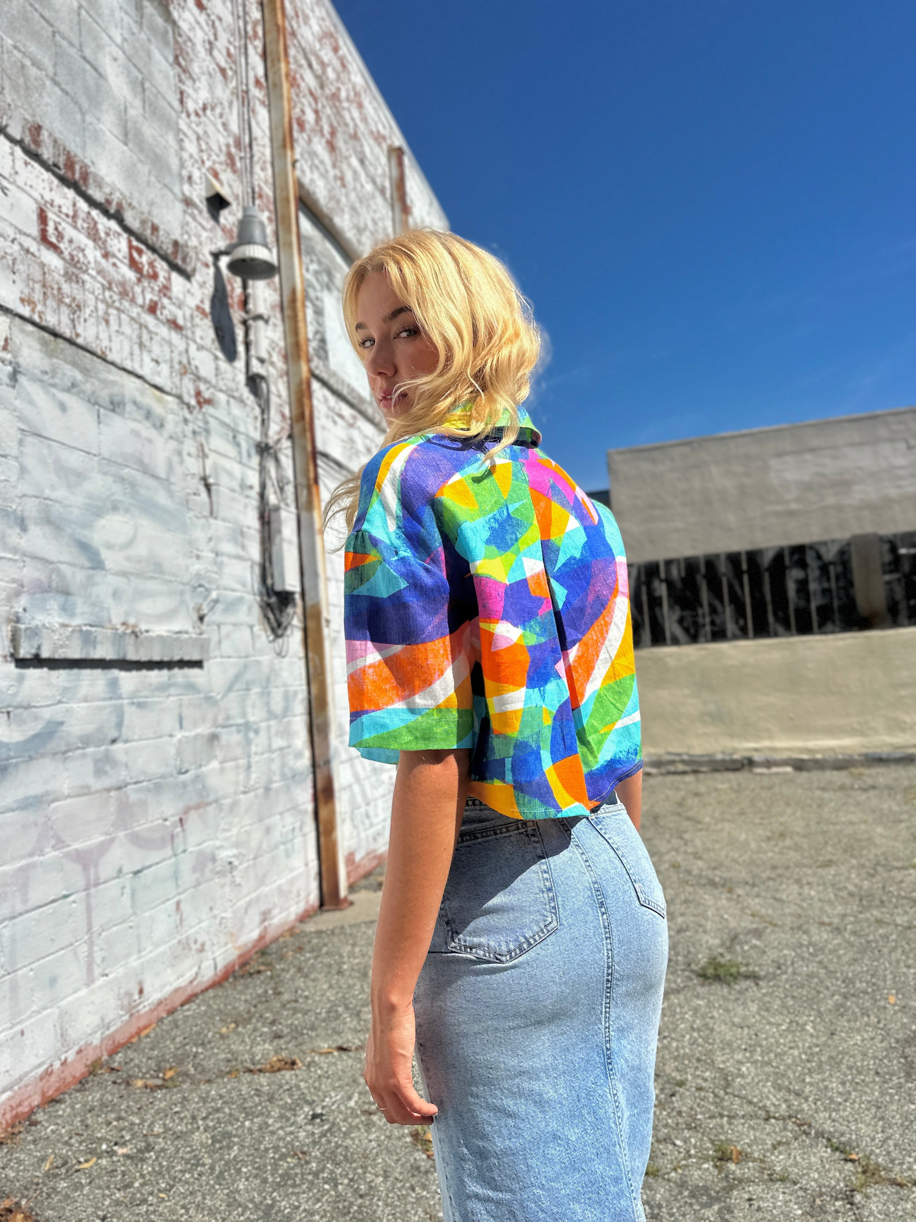 Linen Olivia Top Heatwave