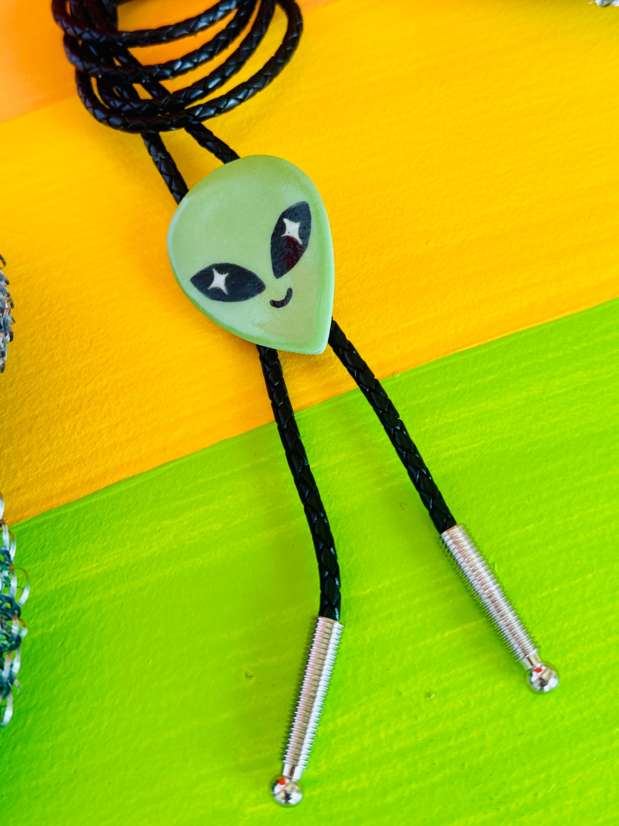 Alien Head Ceramic Bolo Tie