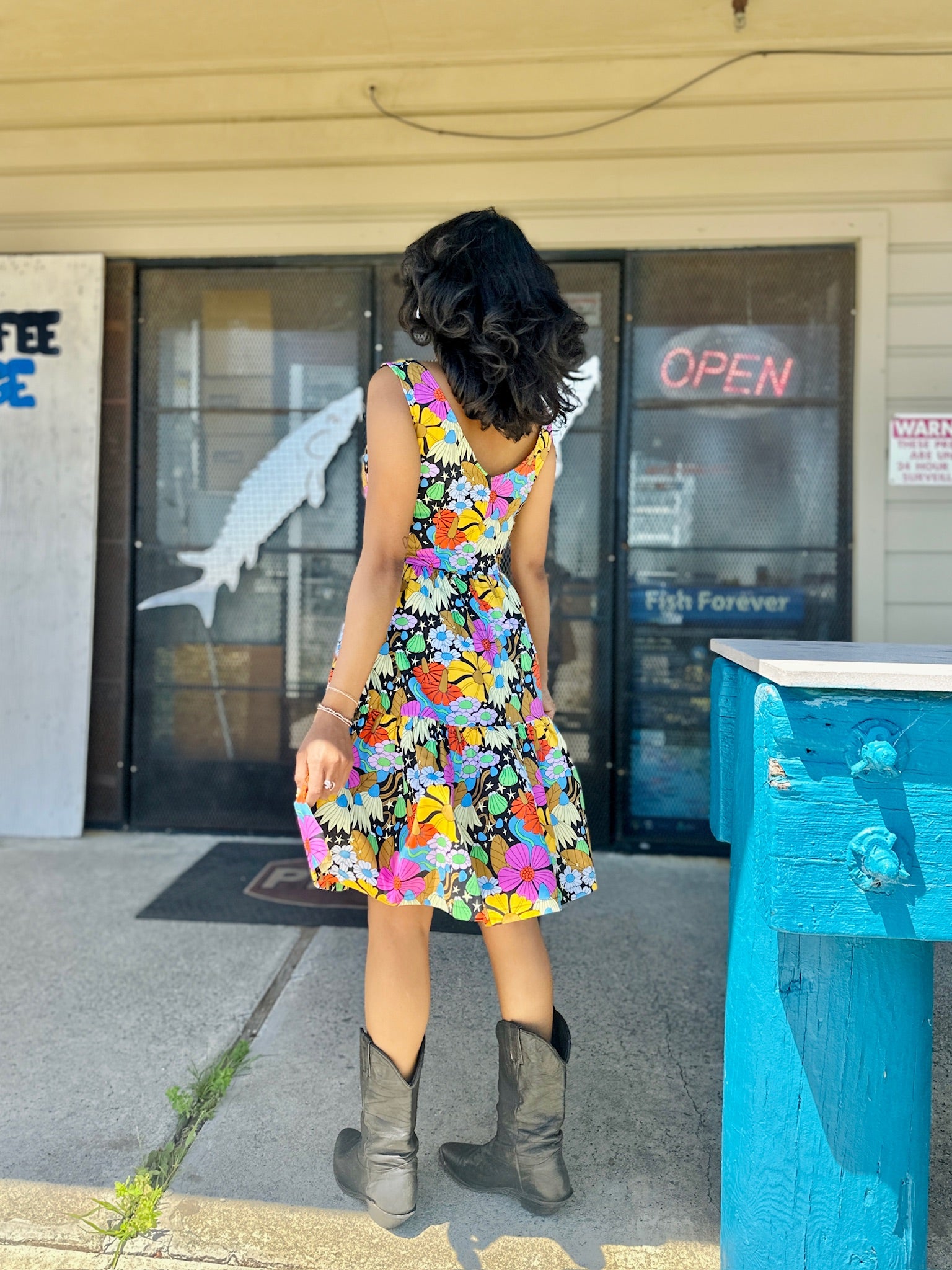 Western Dress Cosmic Floral