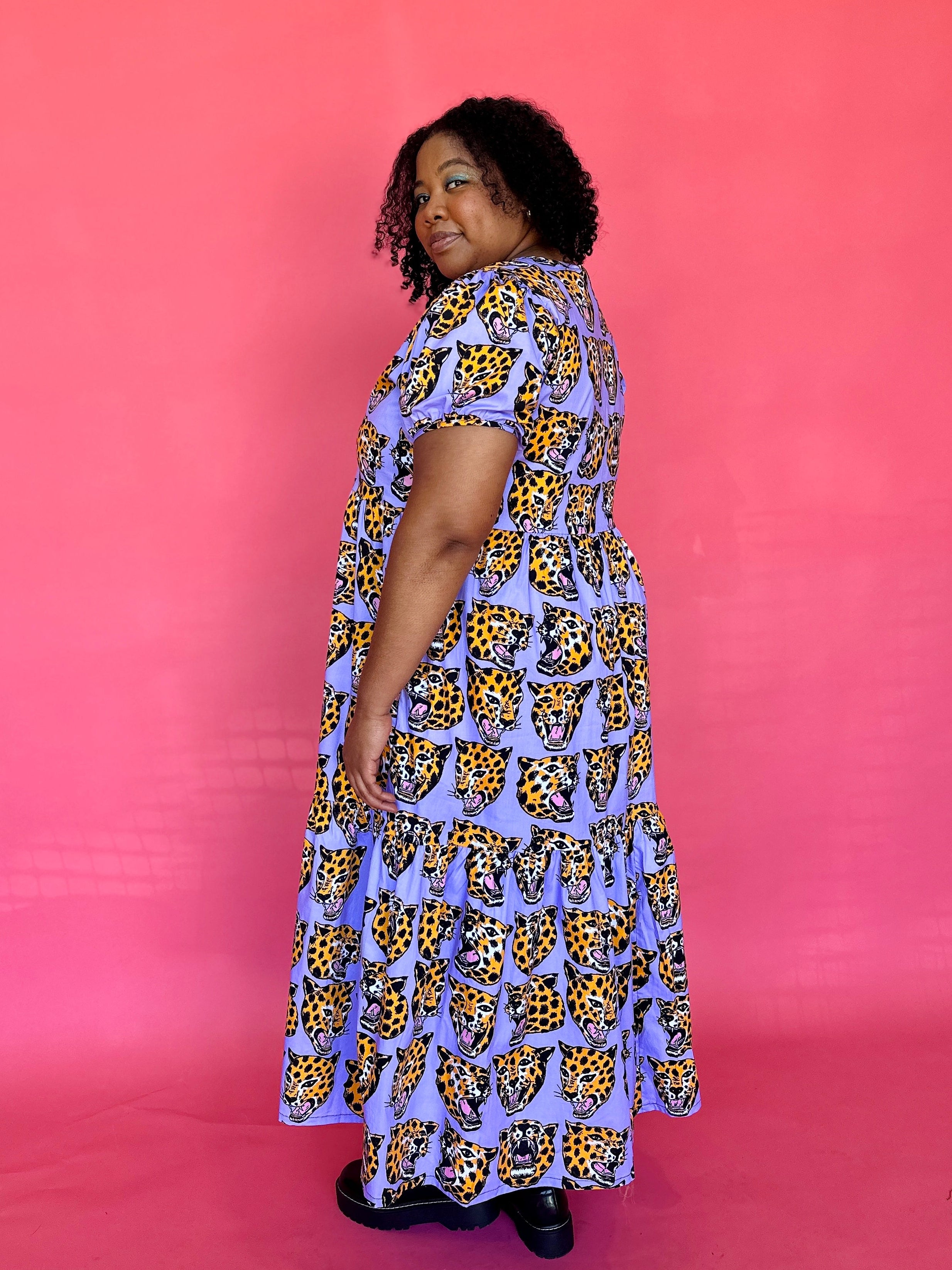 Inanna Dress Cheetah Head