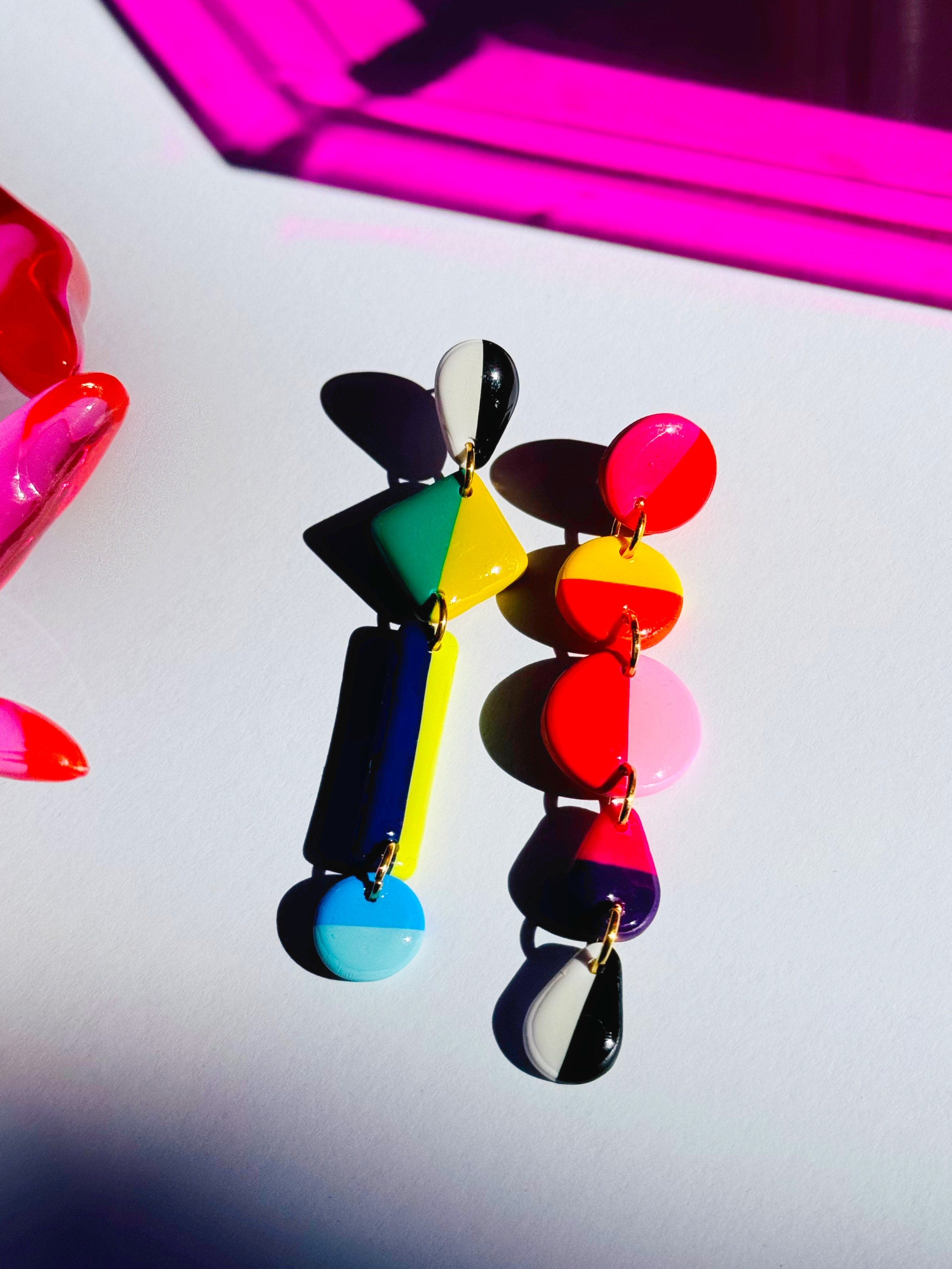 Asymmetrical Stripe Earrings