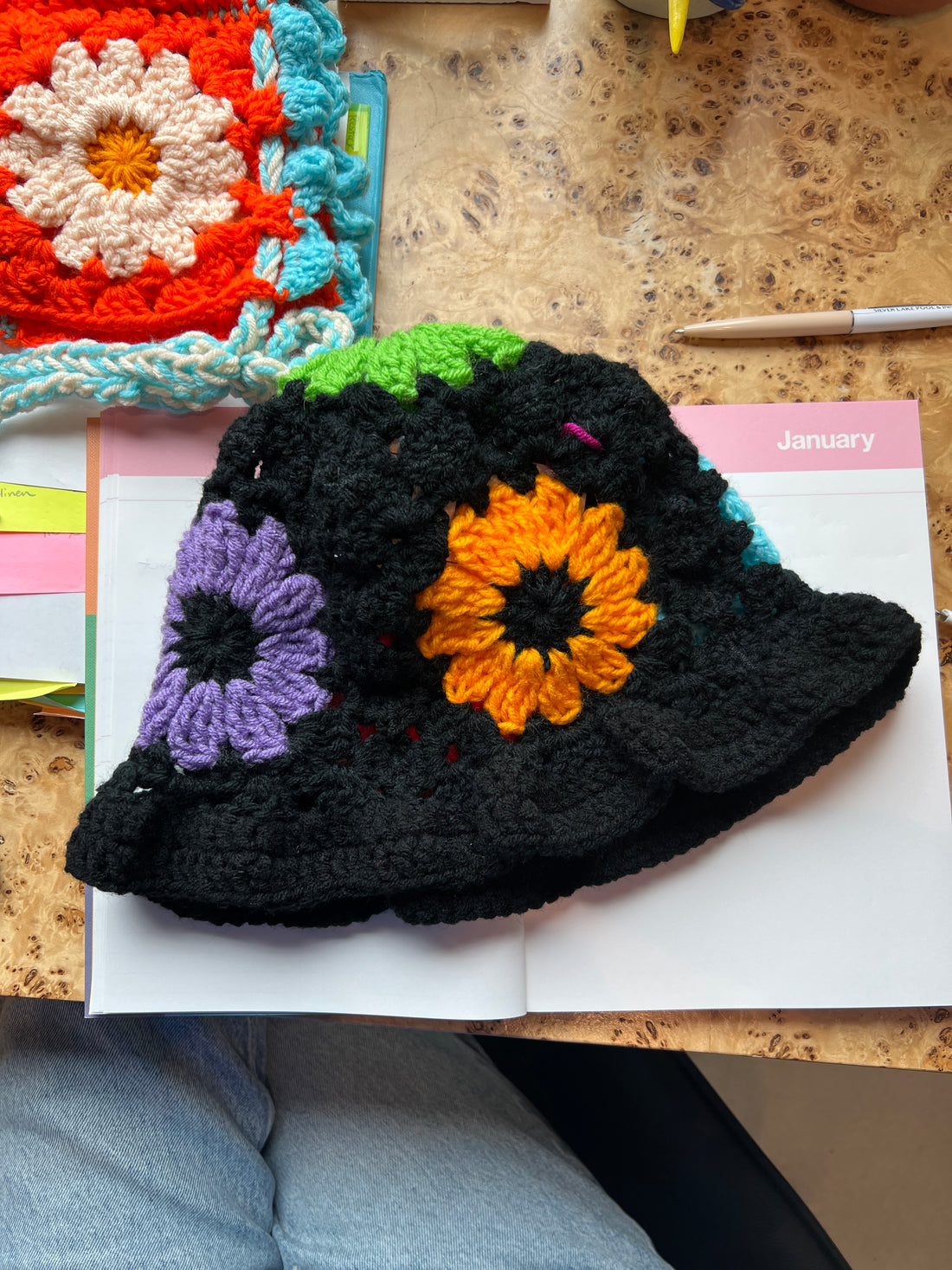Bev Made Crochet Bucket hat/ color