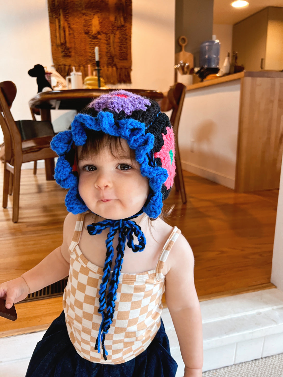 Bev Made baby bonnet Multi color