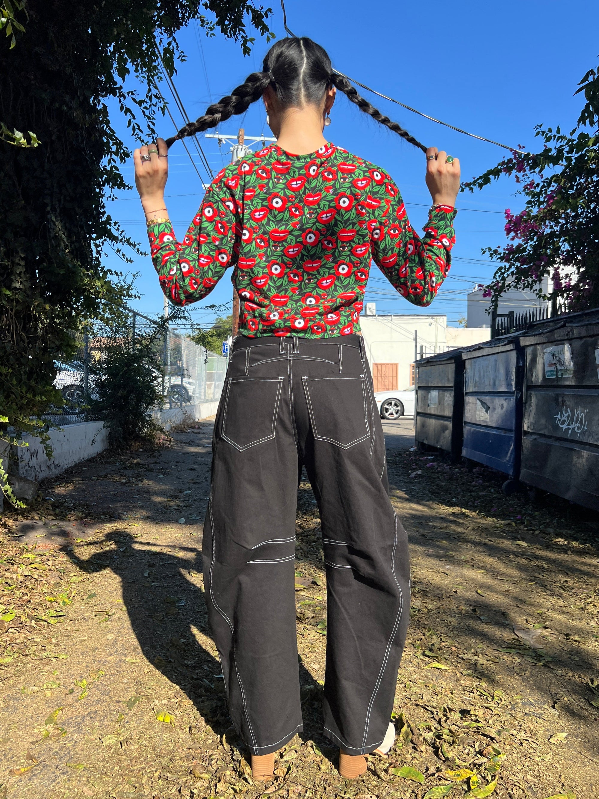 Barrel Pant Solid Black
