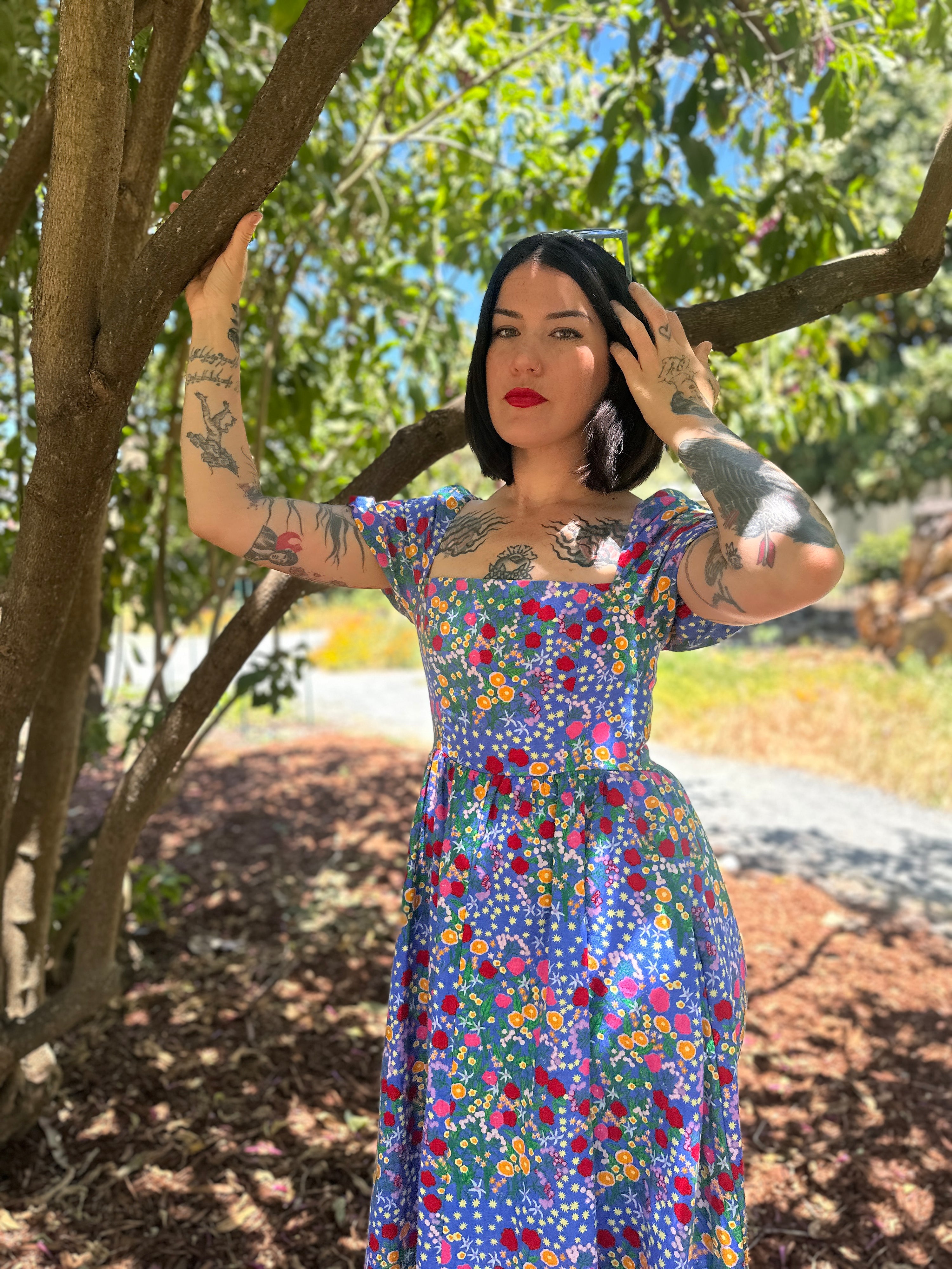 Linen Princess Dress Super Bloom