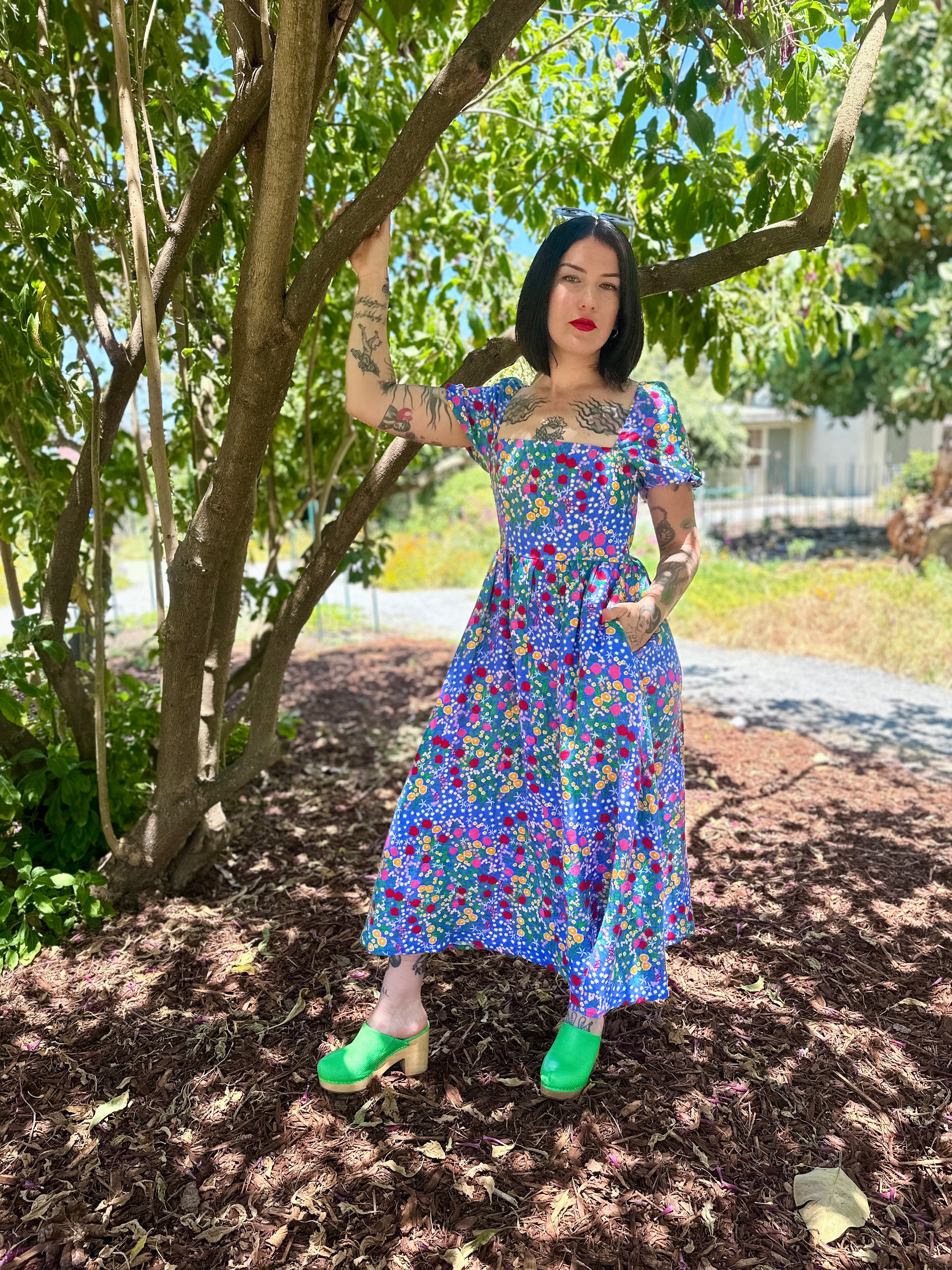 Linen Princess Dress Super Bloom
