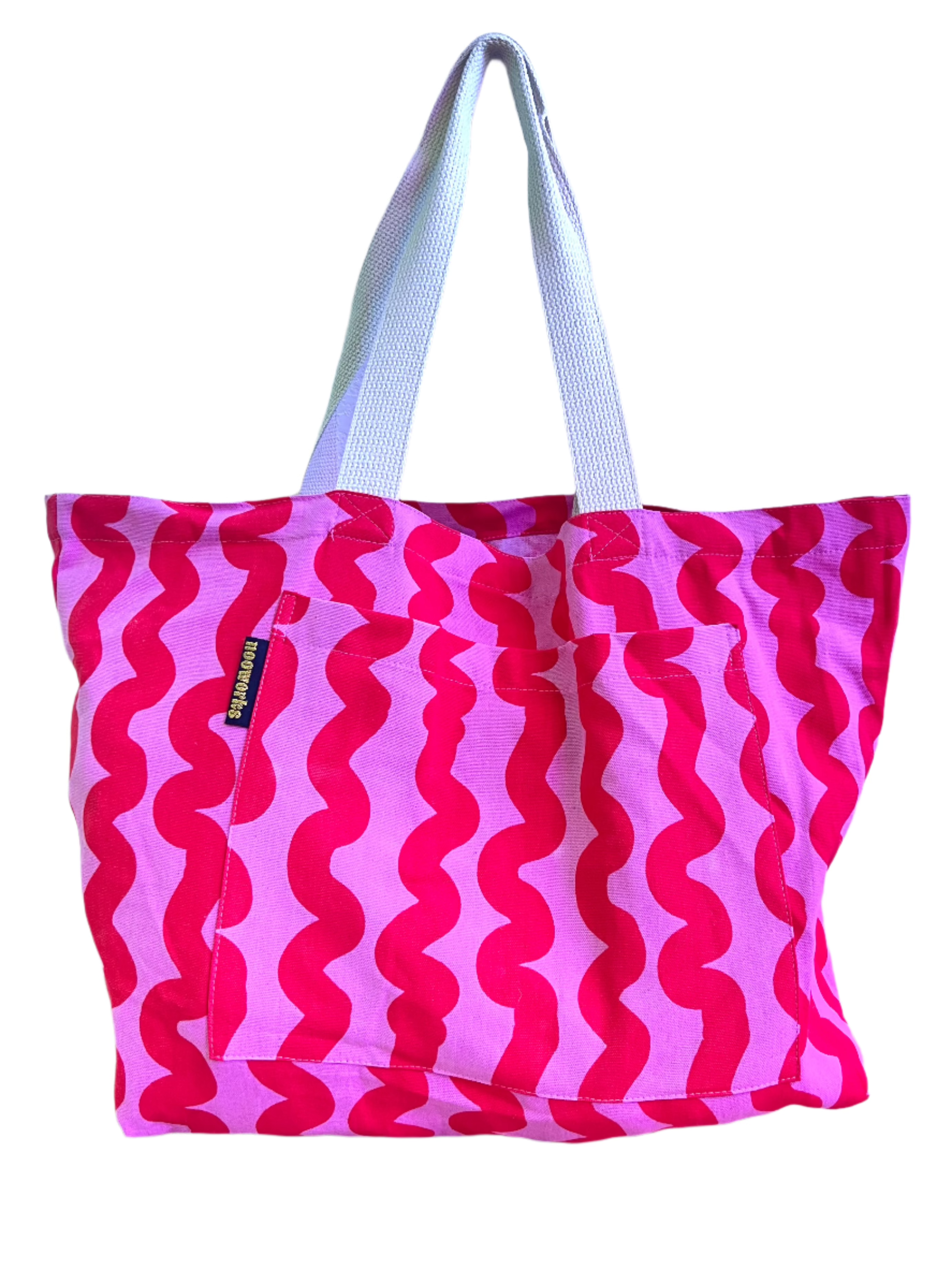 The Mega Tote - Pink Squiggle