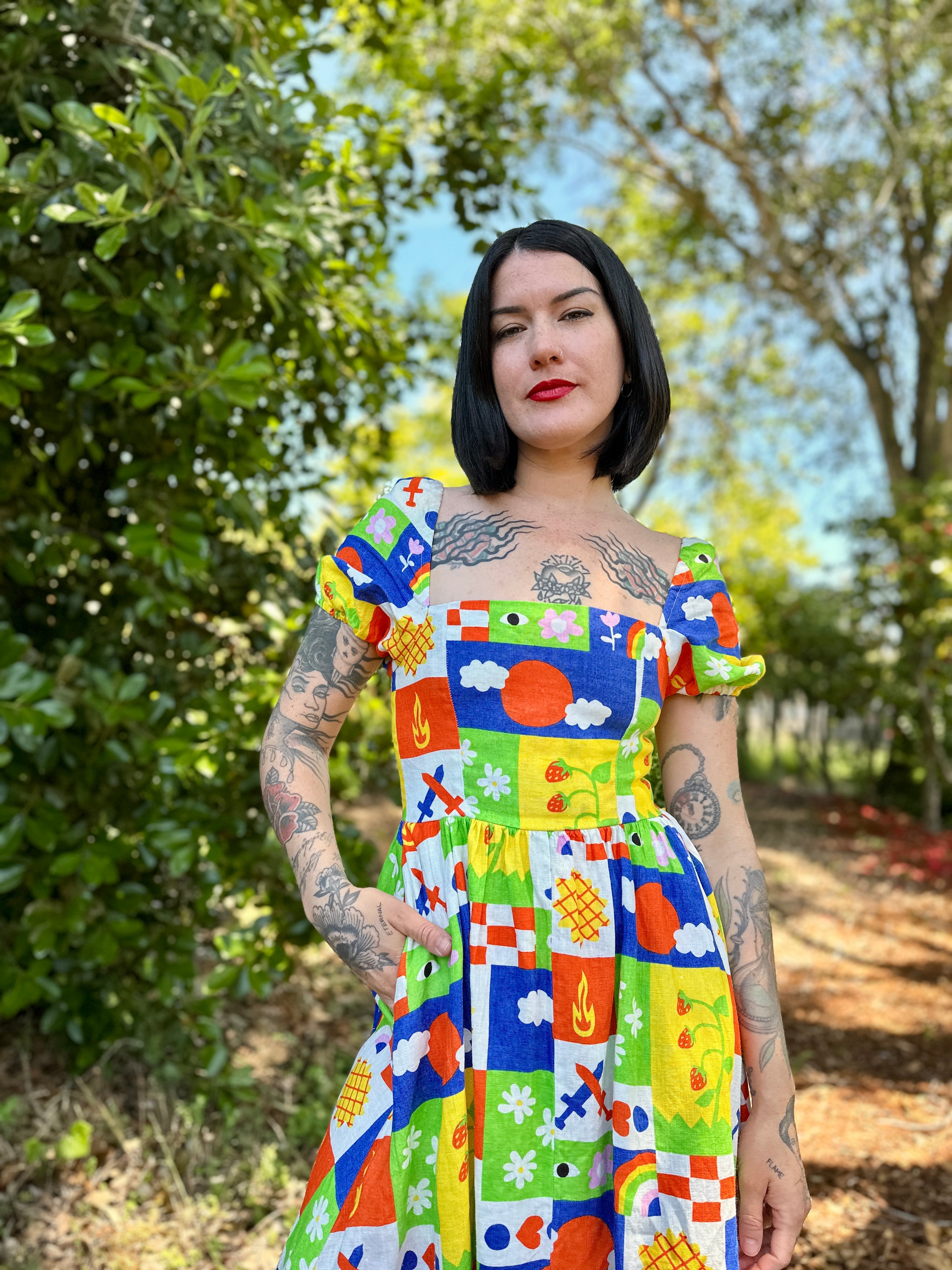 Linen Princess Dress Gentilhomme