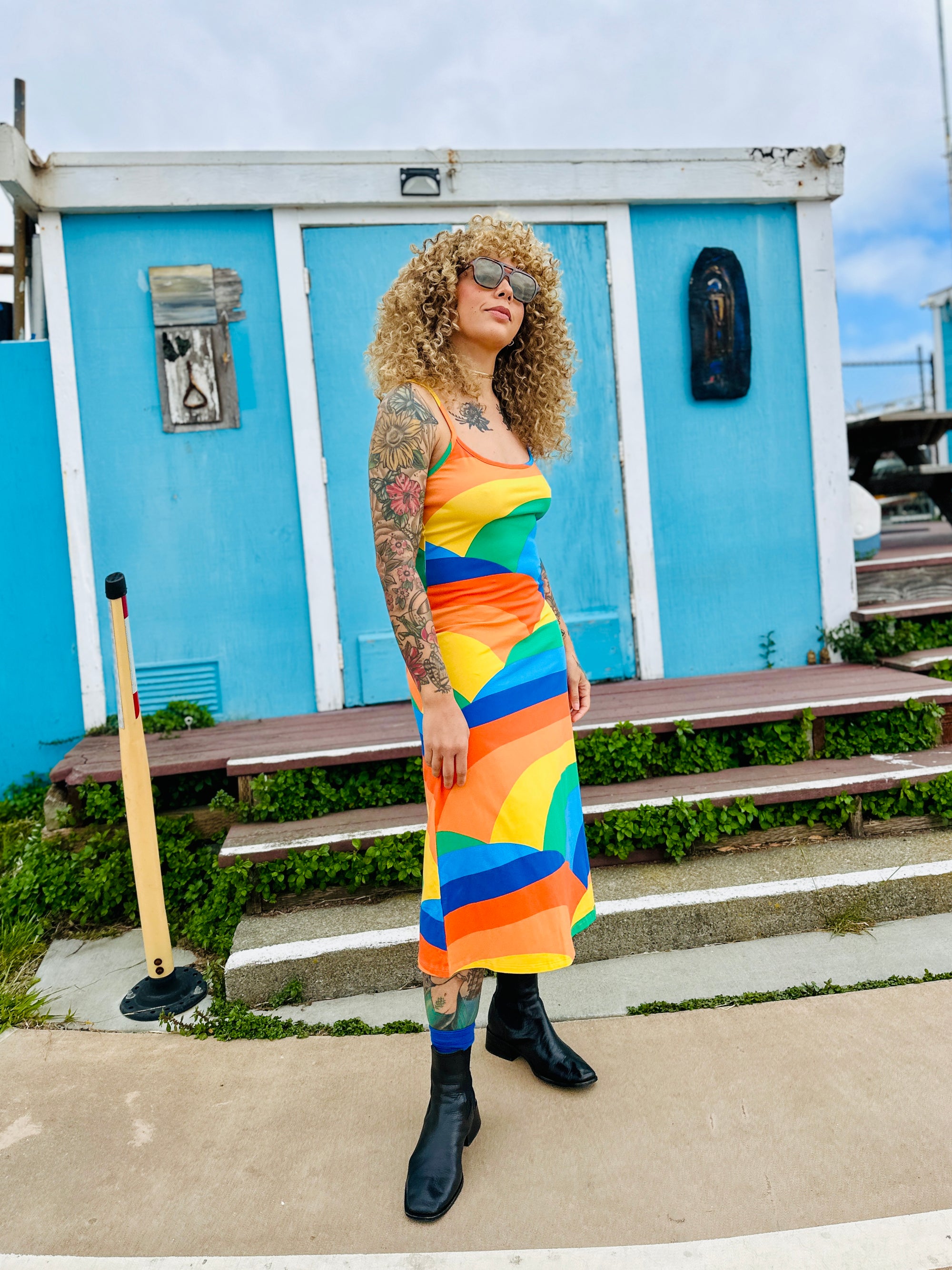 Spaghetti Slip Dress Sunset Valley